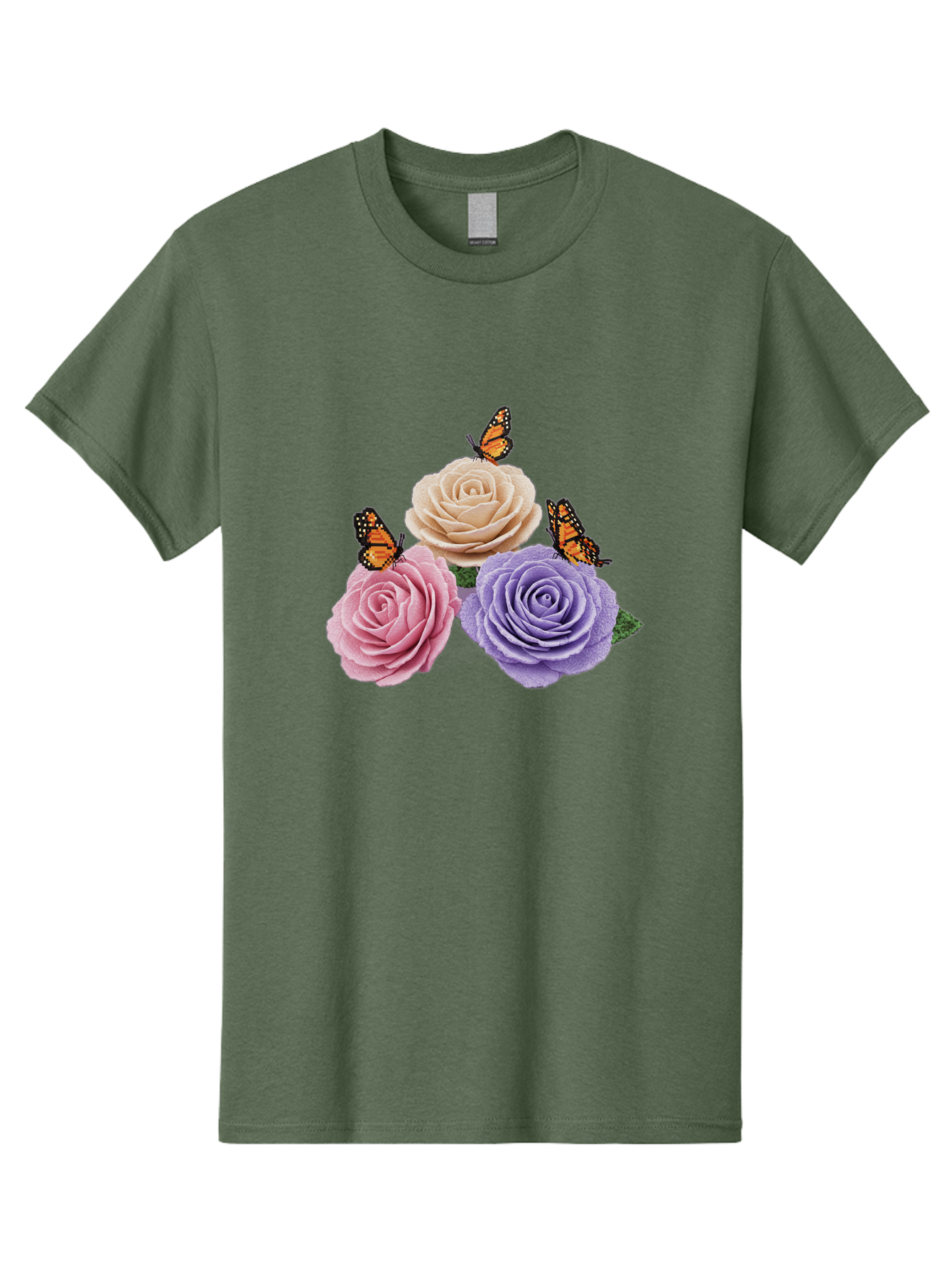 Monarch-Butterflies-Roses Men'S Graphic Tee, 100% Cotton, Comfortable Casual Summer Wear, Machine Washable, Vintage Camera, Old Camera, Antique Camera, Black Camera, Classic Photography, Photography Equipment, Nostalgic Device, Film Camera, Baj594