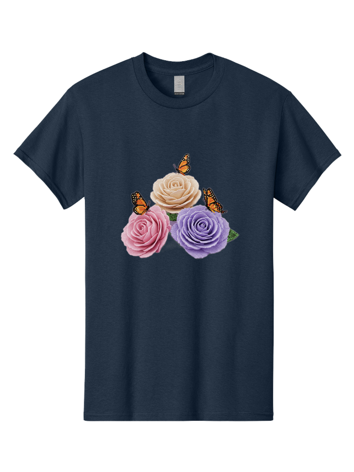Monarch-Butterflies-Roses Men'S Graphic Tee, 100% Cotton, Comfortable Casual Summer Wear, Machine Washable, Vintage Camera, Old Camera, Antique Camera, Black Camera, Classic Photography, Photography Equipment, Nostalgic Device, Film Camera, Baj594