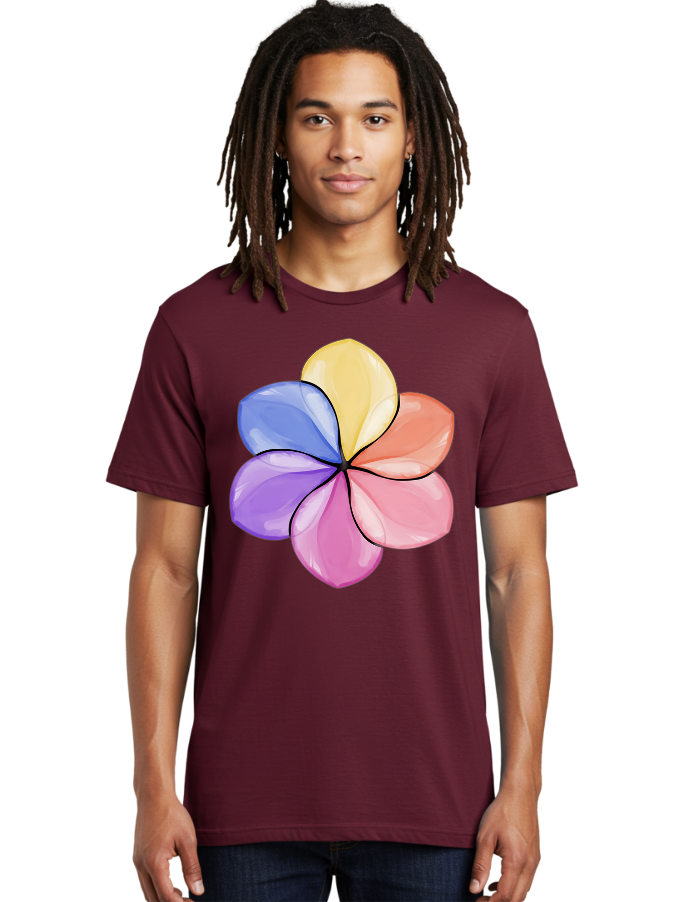 Multicolored-Flower Men'S Graphic Tee, 100% Cotton, Comfortable Casual Summer Wear, Machine Washable, Vintage Camera, Old Camera, Antique Camera, Black Camera, Classic Photography, Photography Equipment, Nostalgic Device, Film Camera, Baj595