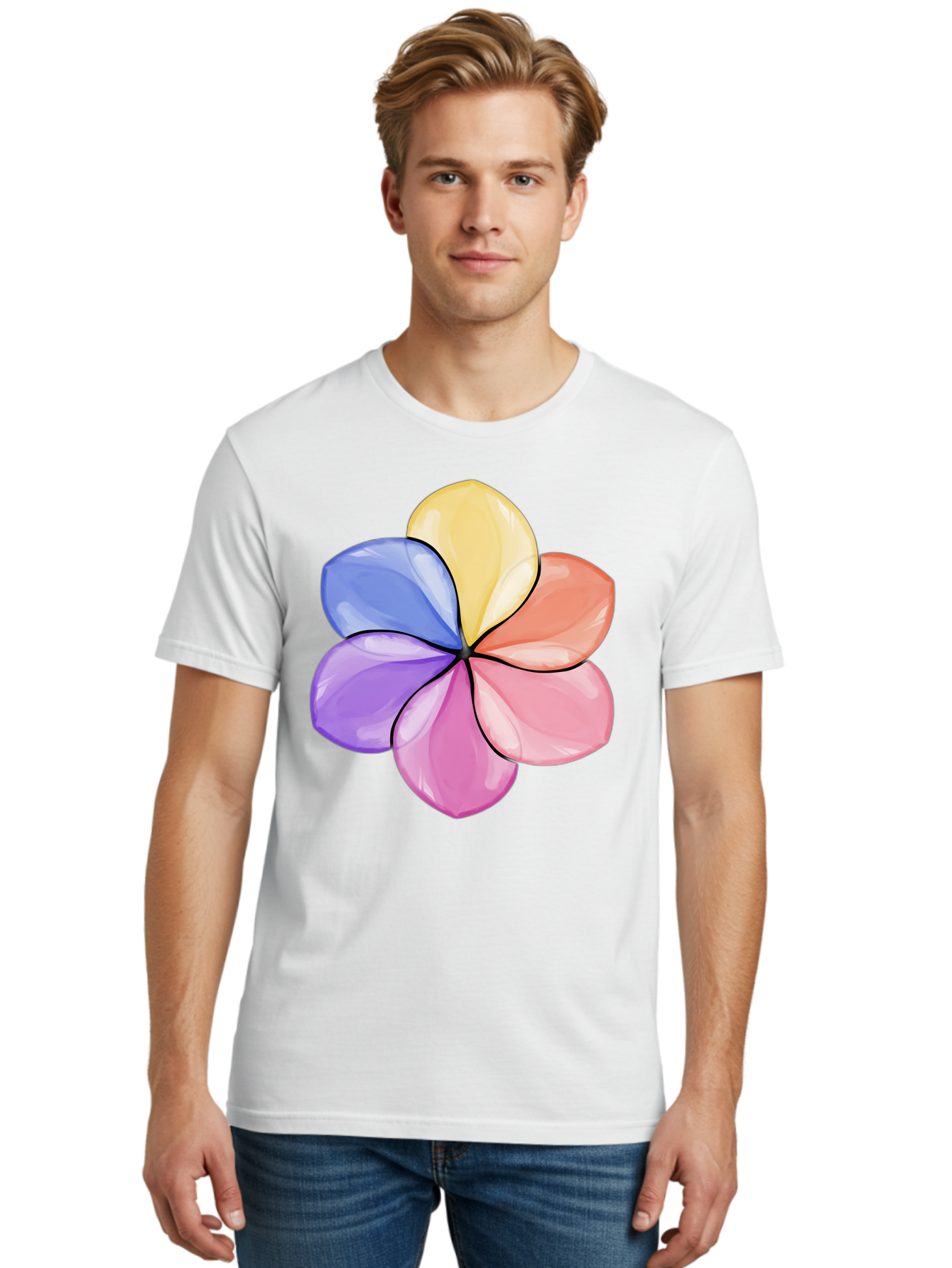 Multicolored-Flower Men'S Graphic Tee, 100% Cotton, Comfortable Casual Summer Wear, Machine Washable, Vintage Camera, Old Camera, Antique Camera, Black Camera, Classic Photography, Photography Equipment, Nostalgic Device, Film Camera, Baj595