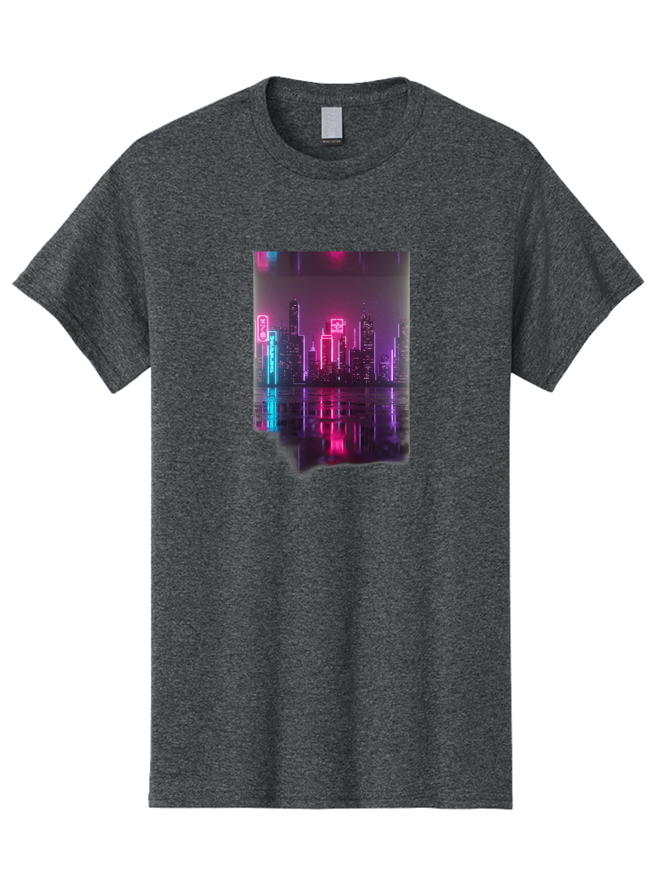 Neon-Cityscape Men'S Graphic Tee, 100% Cotton, Comfortable Casual Summer Wear, Machine Washable, Vintage Camera, Old Camera, Antique Camera, Black Camera, Classic Photography, Photography Equipment, Nostalgic Device, Film Camera, Camera Art Baj596