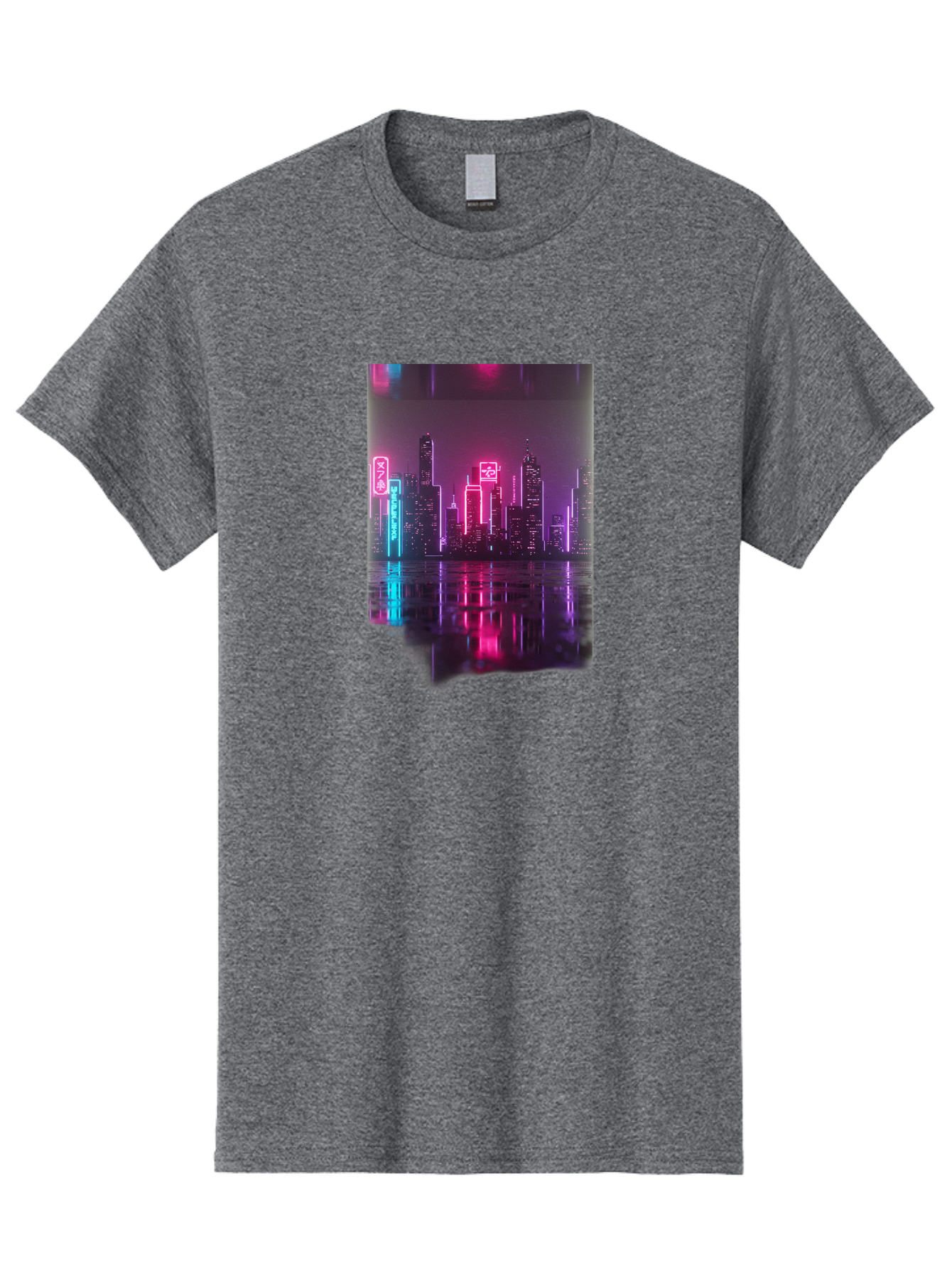 Neon-Cityscape Men'S Graphic Tee, 100% Cotton, Comfortable Casual Summer Wear, Machine Washable, Vintage Camera, Old Camera, Antique Camera, Black Camera, Classic Photography, Photography Equipment, Nostalgic Device, Film Camera, Camera Art Baj596