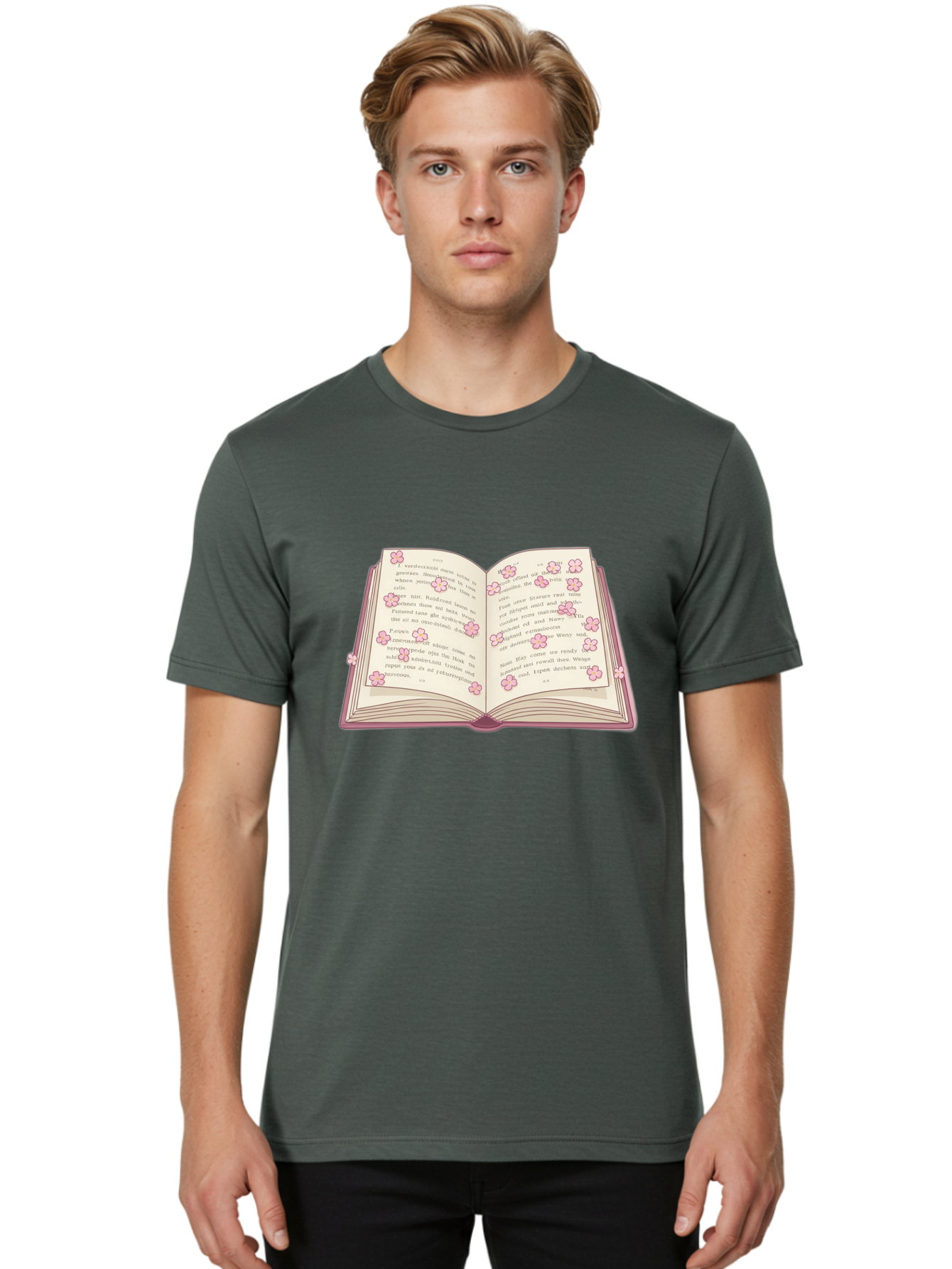 Open-Book-1 Men'S Graphic Tee, 100% Cotton, Comfortable Casual Summer Wear, Machine Washable, Vintage Camera, Old Camera, Antique Camera, Black Camera, Classic Photography, Photography Equipment, Nostalgic Device, Film Camera, Camera Art Baj597