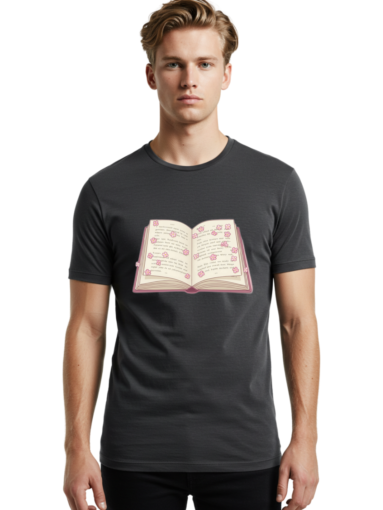 Open-Book-1 Men'S Graphic Tee, 100% Cotton, Comfortable Casual Summer Wear, Machine Washable, Vintage Camera, Old Camera, Antique Camera, Black Camera, Classic Photography, Photography Equipment, Nostalgic Device, Film Camera, Camera Art Baj597