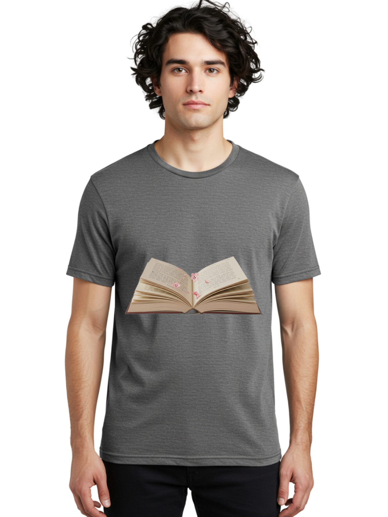 Open-Book-2 Men'S Graphic Tee, 100% Cotton, Comfortable Casual Summer Wear, Machine Washable, Vintage Camera, Old Camera, Antique Camera, Black Camera, Classic Photography, Photography Equipment, Nostalgic Device, Film Camera, Camera Art Baj598