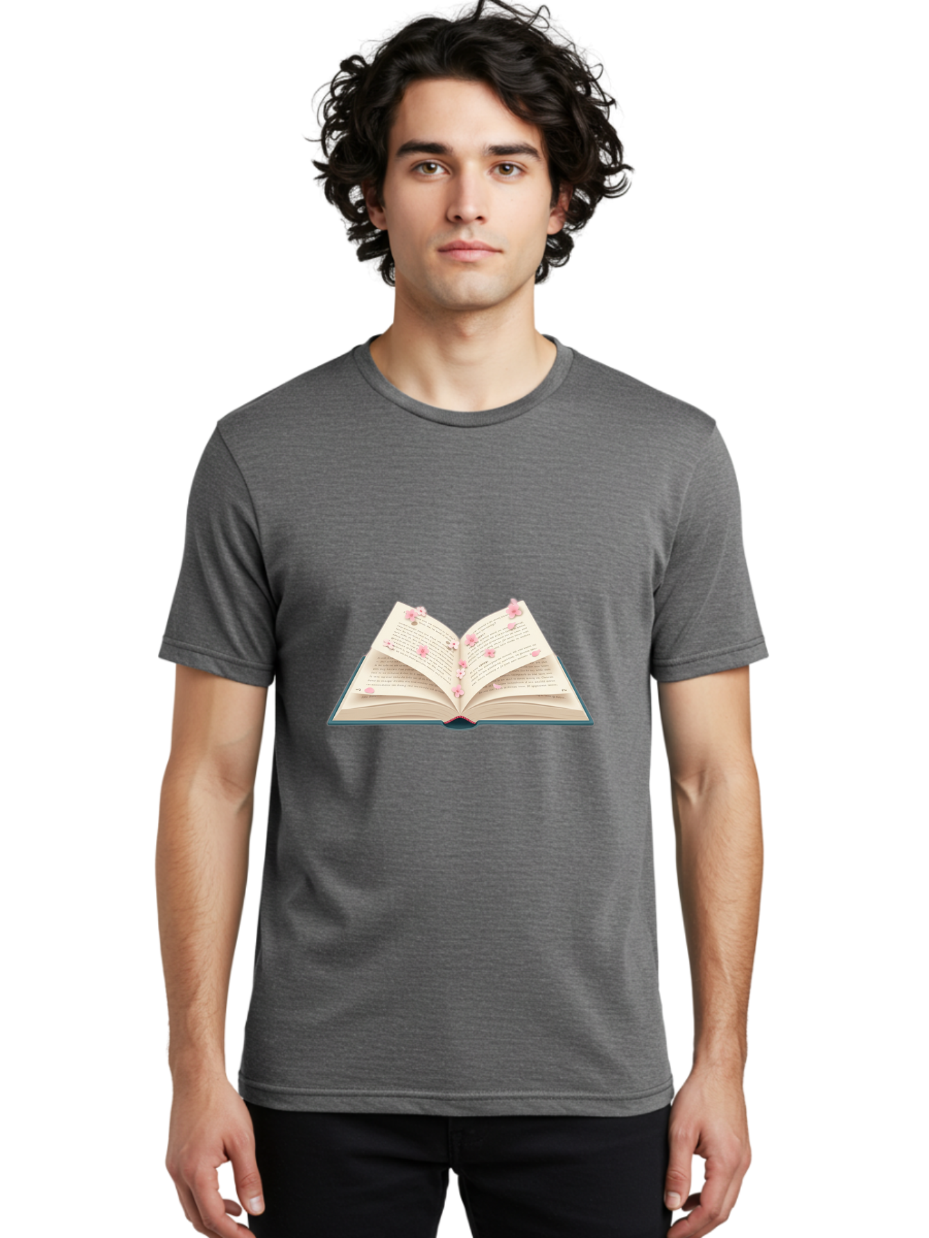 Open-Book-With-Cherry-Blossoms Men'S Graphic Tee, 100% Cotton, Comfortable Casual Summer Wear, Machine Washable, Vintage Camera, Old Camera, Antique Camera, Black Camera, Classic Photography, Photography Equipment, Nostalgic Device, Baj599