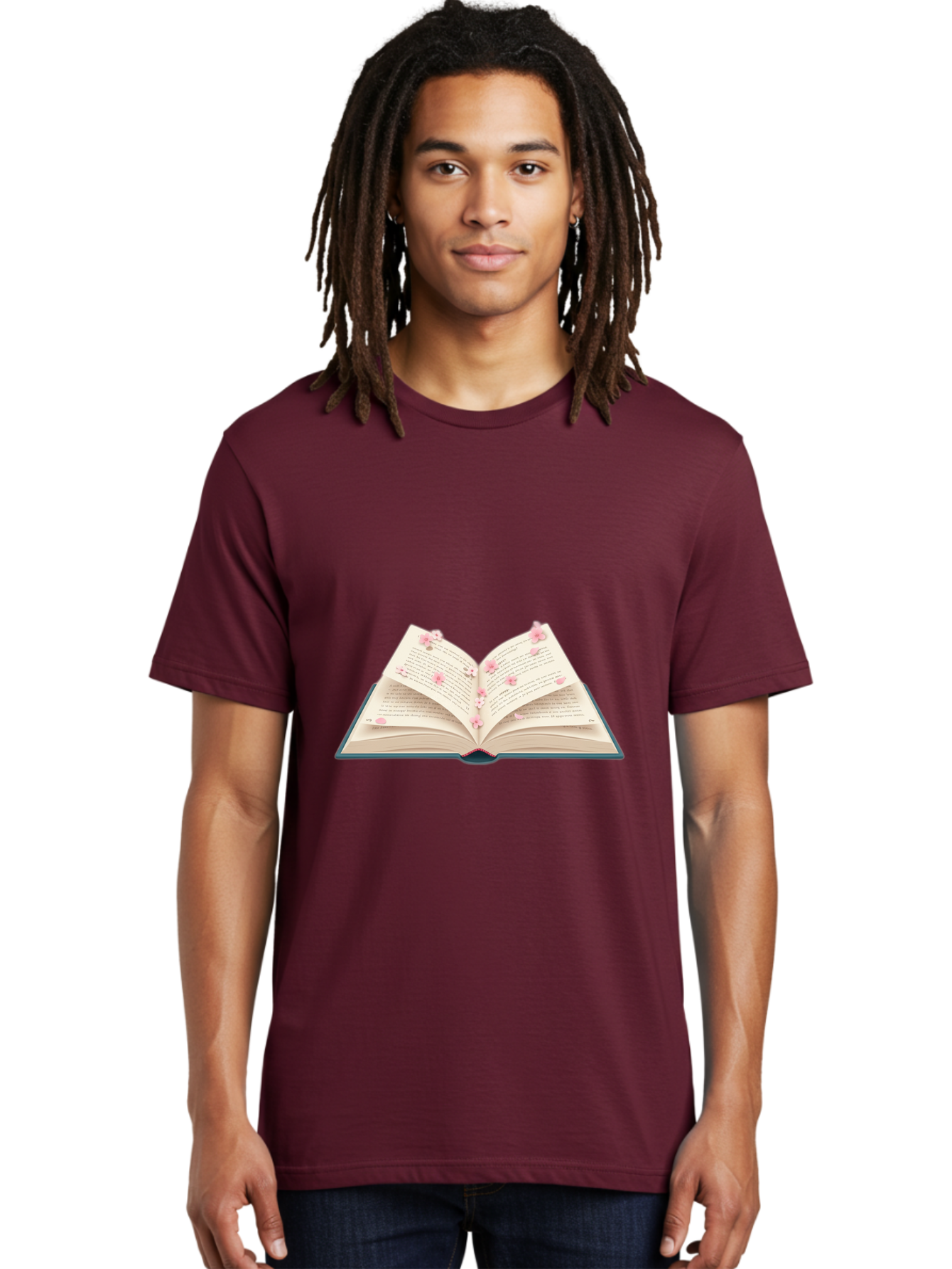 Open-Book-With-Cherry-Blossoms Men'S Graphic Tee, 100% Cotton, Comfortable Casual Summer Wear, Machine Washable, Vintage Camera, Old Camera, Antique Camera, Black Camera, Classic Photography, Photography Equipment, Nostalgic Device, Baj599