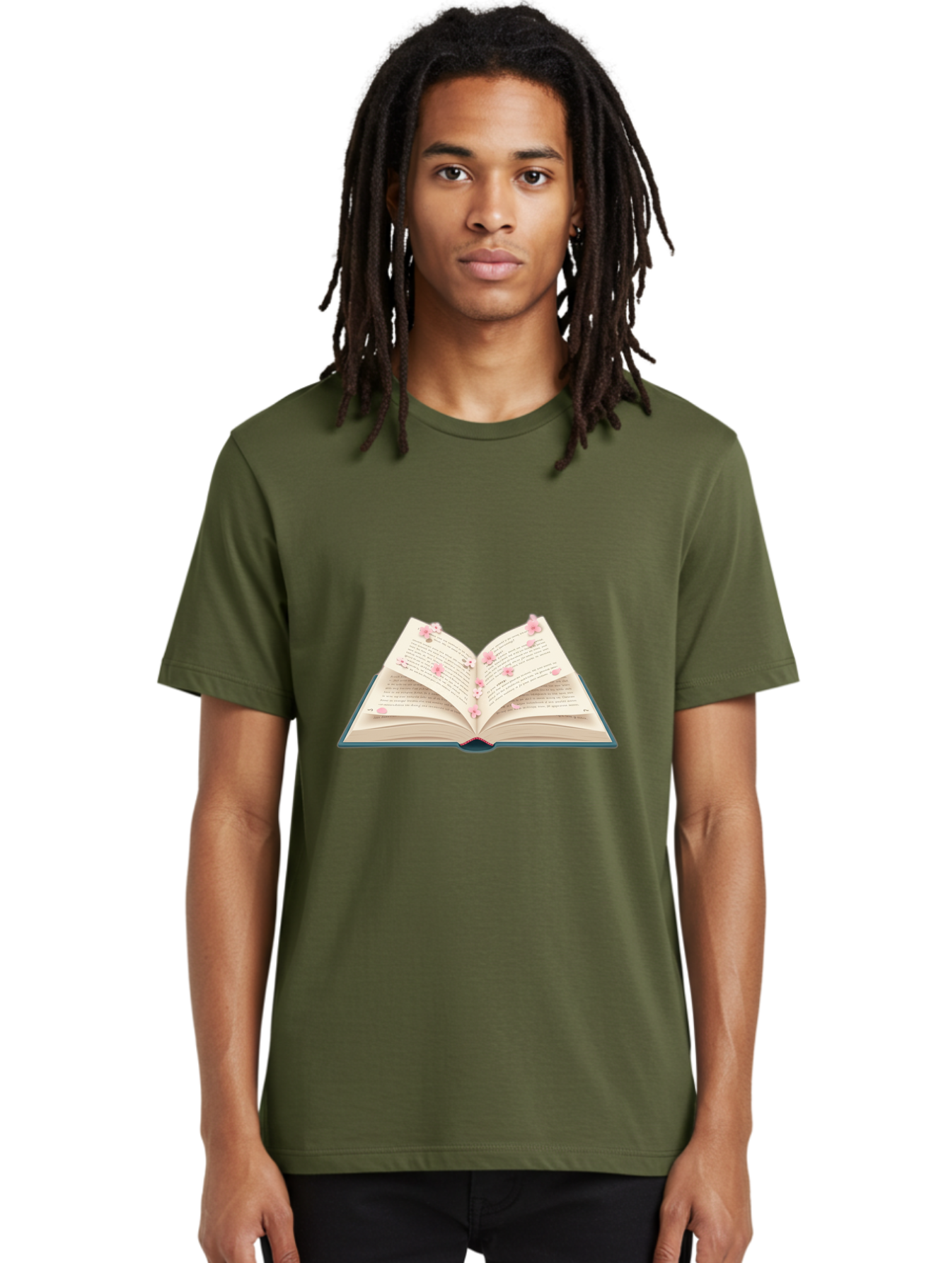 Open-Book-With-Cherry-Blossoms Men'S Graphic Tee, 100% Cotton, Comfortable Casual Summer Wear, Machine Washable, Vintage Camera, Old Camera, Antique Camera, Black Camera, Classic Photography, Photography Equipment, Nostalgic Device, Baj599
