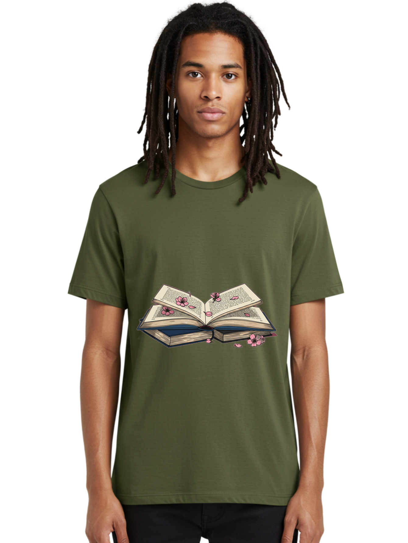 Open-Book-With-Flowers Men'S Graphic Tee, 100% Cotton, Comfortable Casual Summer Wear, Machine Washable, Vintage Camera, Old Camera, Antique Camera, Black Camera, Classic Photography, Photography Equipment, Nostalgic Device, Film Camera, Baj600