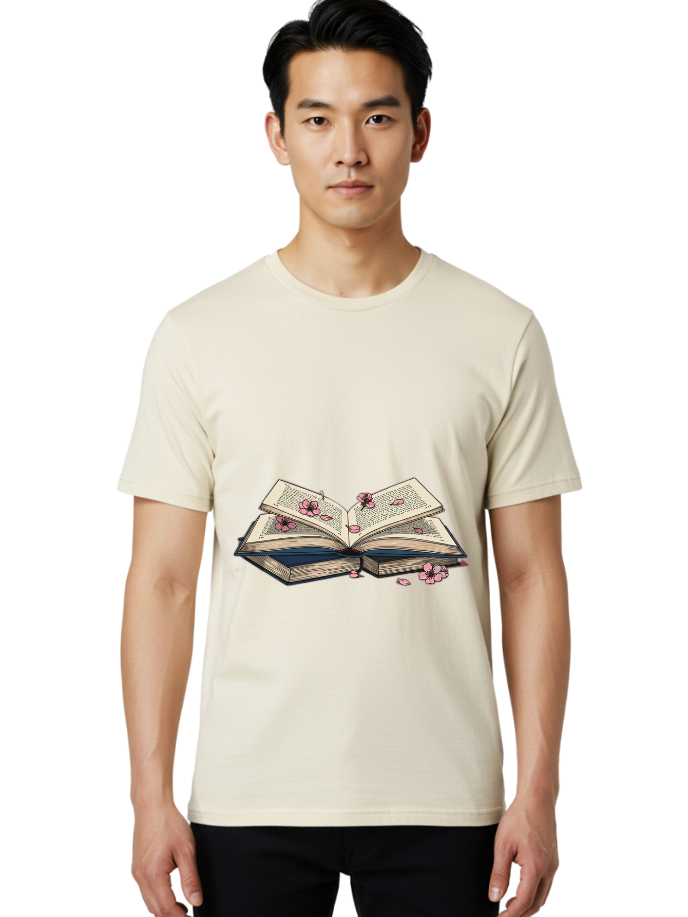Open-Book-With-Flowers Men'S Graphic Tee, 100% Cotton, Comfortable Casual Summer Wear, Machine Washable, Vintage Camera, Old Camera, Antique Camera, Black Camera, Classic Photography, Photography Equipment, Nostalgic Device, Film Camera, Baj600