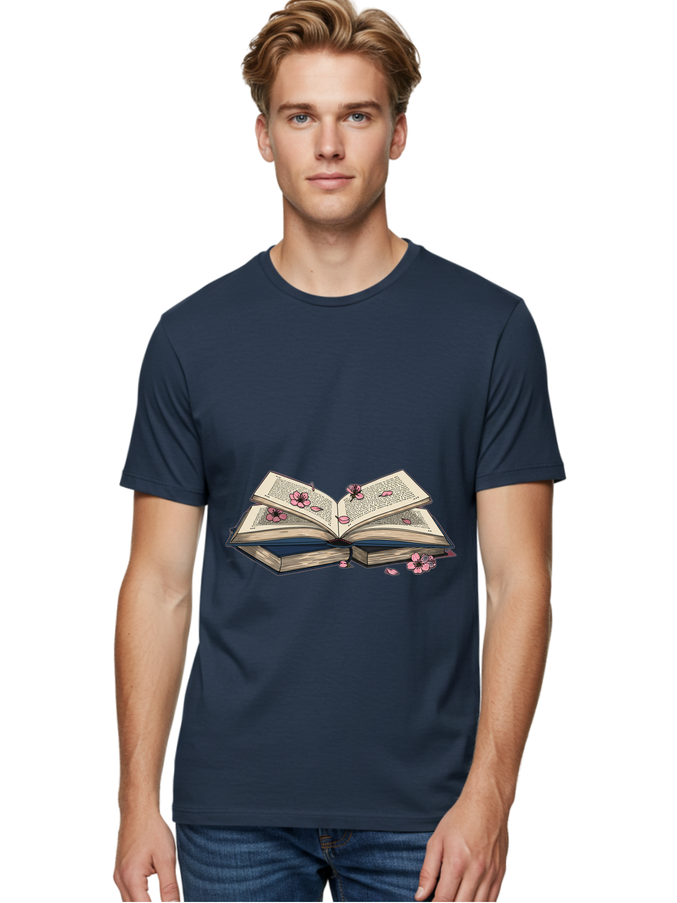 Open-Book-With-Flowers Men'S Graphic Tee, 100% Cotton, Comfortable Casual Summer Wear, Machine Washable, Vintage Camera, Old Camera, Antique Camera, Black Camera, Classic Photography, Photography Equipment, Nostalgic Device, Film Camera, Baj600