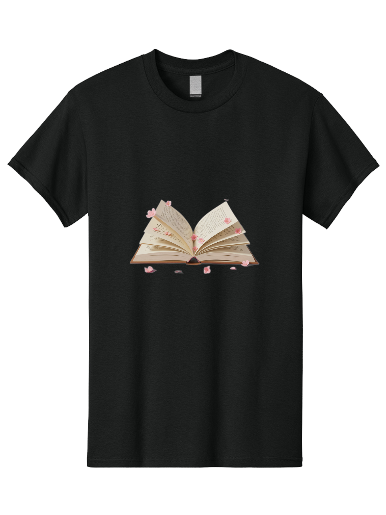 Open-Book-With-Pink-Petals Men'S Graphic Tee, 100% Cotton, Comfortable Casual Summer Wear, Machine Washable, Vintage Camera, Old Camera, Antique Camera, Black Camera, Classic Photography, Photography Equipment, Nostalgic Device, Film Camera, Baj601