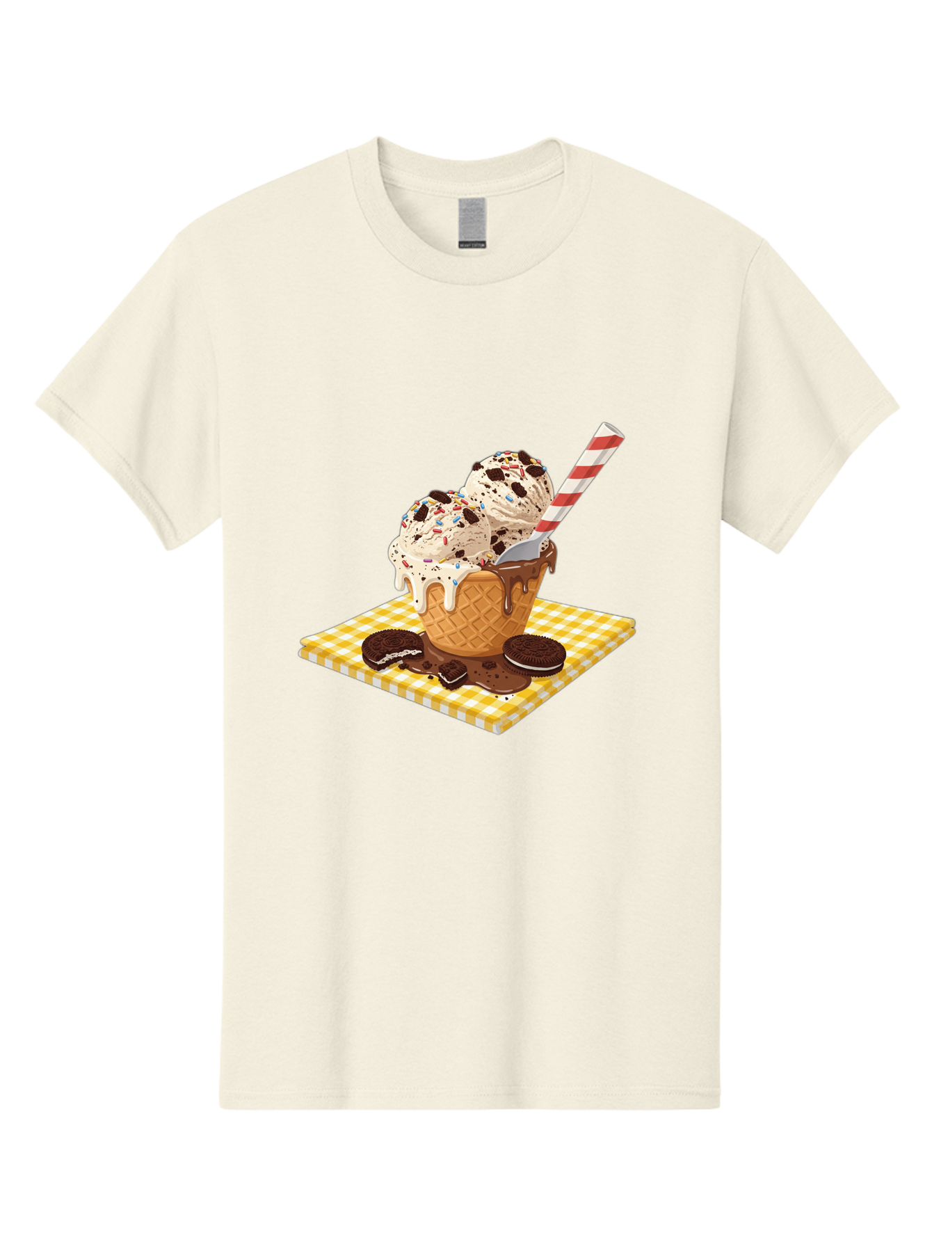 Oreo-Ice-Cream Men'S Graphic Tee, 100% Cotton, Comfortable Casual Summer Wear, Machine Washable, Vintage Camera, Old Camera, Antique Camera, Black Camera, Classic Photography, Photography Equipment, Nostalgic Device, Film Camera, Camera Art Baj605
