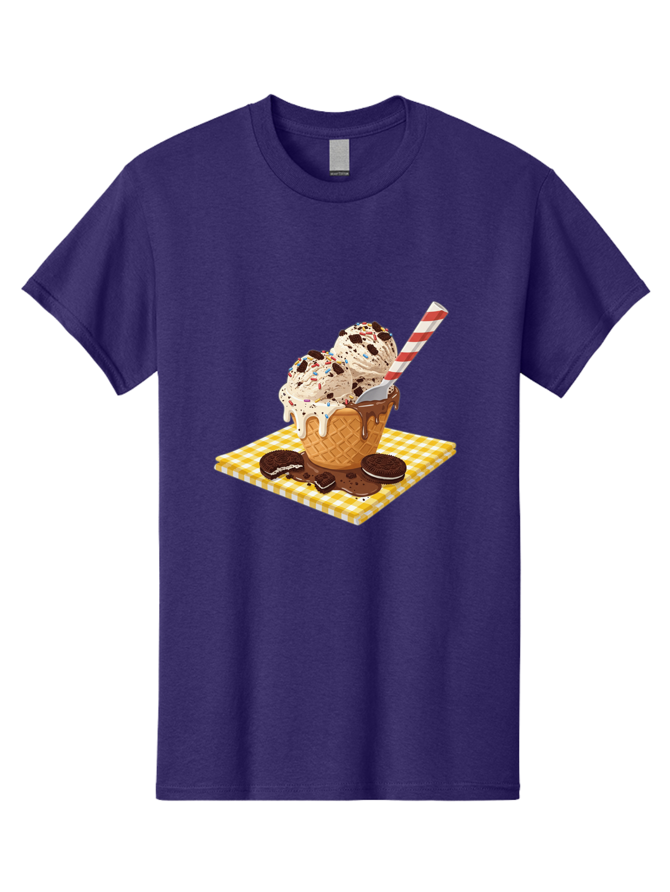 Oreo-Ice-Cream Men'S Graphic Tee, 100% Cotton, Comfortable Casual Summer Wear, Machine Washable, Vintage Camera, Old Camera, Antique Camera, Black Camera, Classic Photography, Photography Equipment, Nostalgic Device, Film Camera, Camera Art Baj605