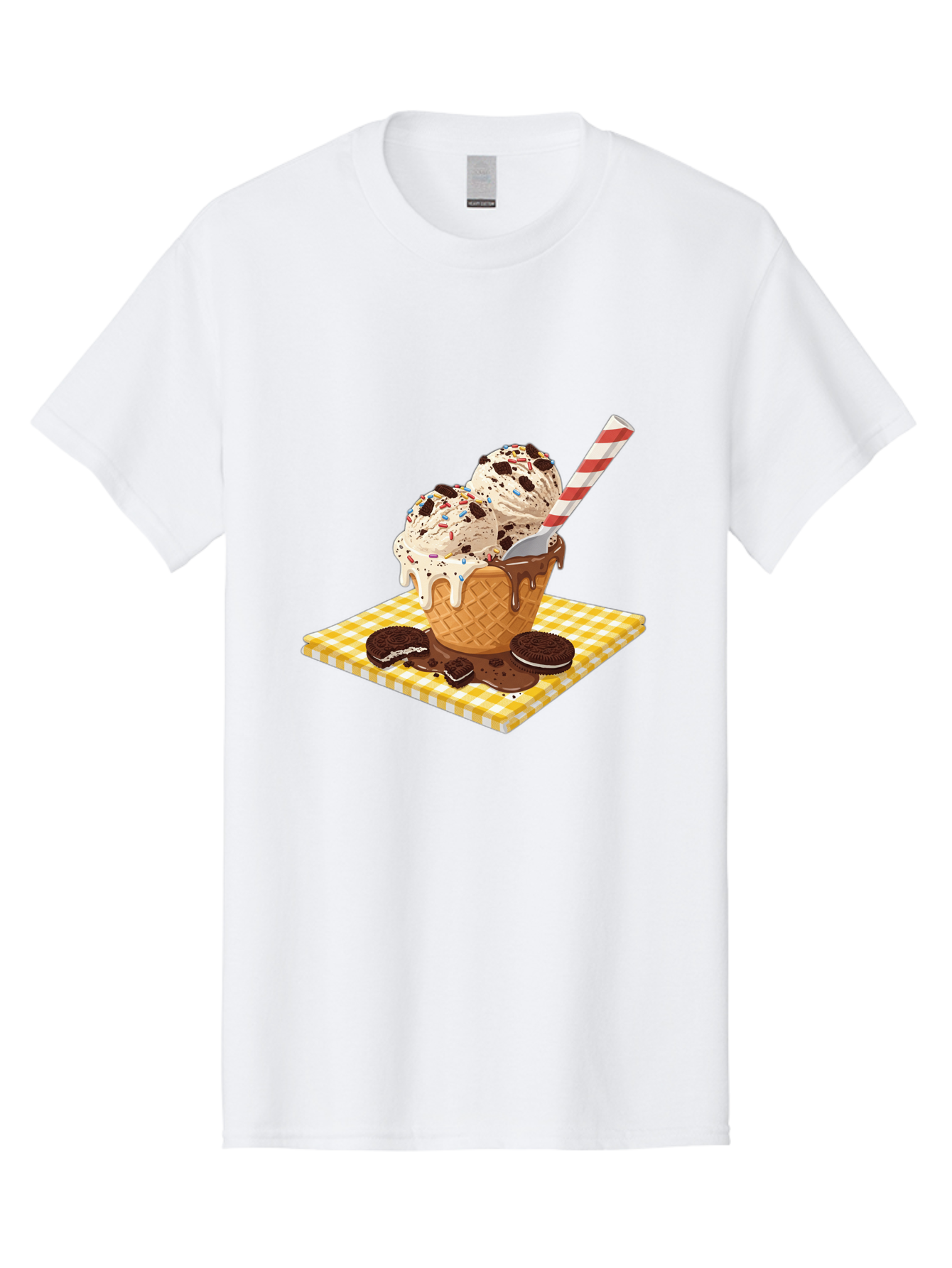 Oreo-Ice-Cream Men'S Graphic Tee, 100% Cotton, Comfortable Casual Summer Wear, Machine Washable, Vintage Camera, Old Camera, Antique Camera, Black Camera, Classic Photography, Photography Equipment, Nostalgic Device, Film Camera, Camera Art Baj605