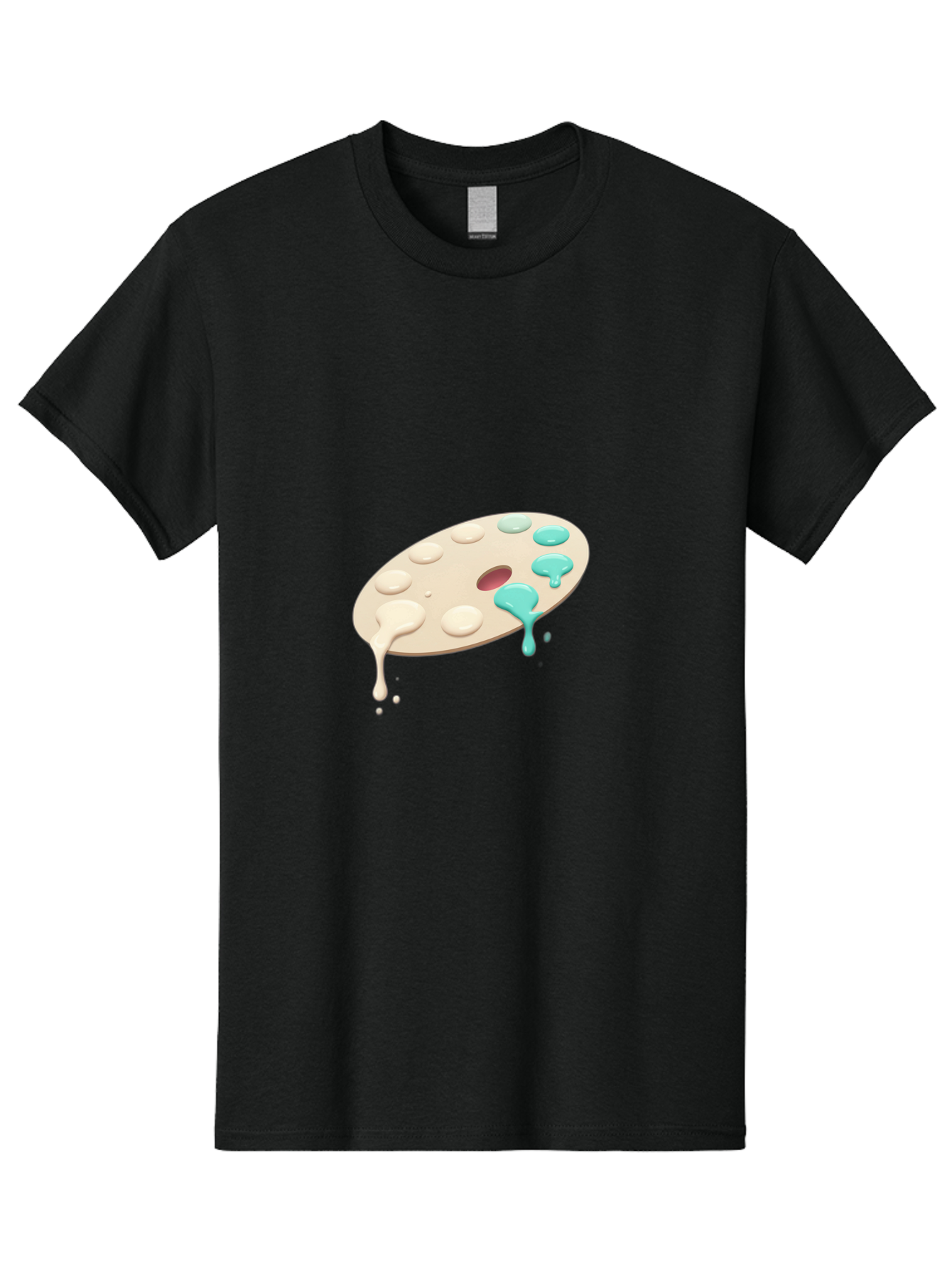 Paint-Palette-1 Men'S Graphic Tee, 100% Cotton, Comfortable Casual Summer Wear, Machine Washable, Vintage Camera, Old Camera, Antique Camera, Black Camera, Classic Photography, Photography Equipment, Nostalgic Device, Film Camera, Camera Art Baj606