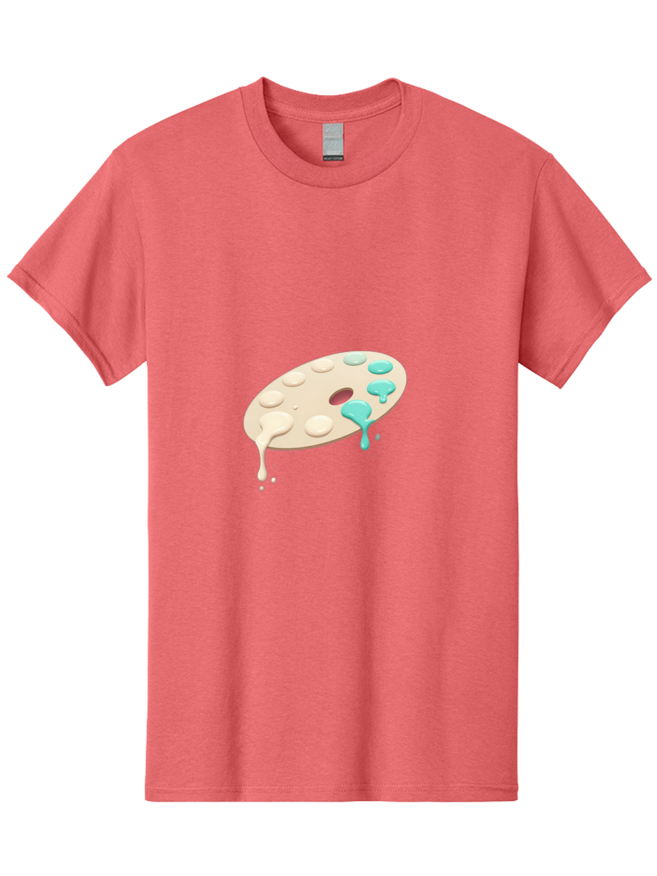 Paint-Palette-1 Men'S Graphic Tee, 100% Cotton, Comfortable Casual Summer Wear, Machine Washable, Vintage Camera, Old Camera, Antique Camera, Black Camera, Classic Photography, Photography Equipment, Nostalgic Device, Film Camera, Camera Art Baj606