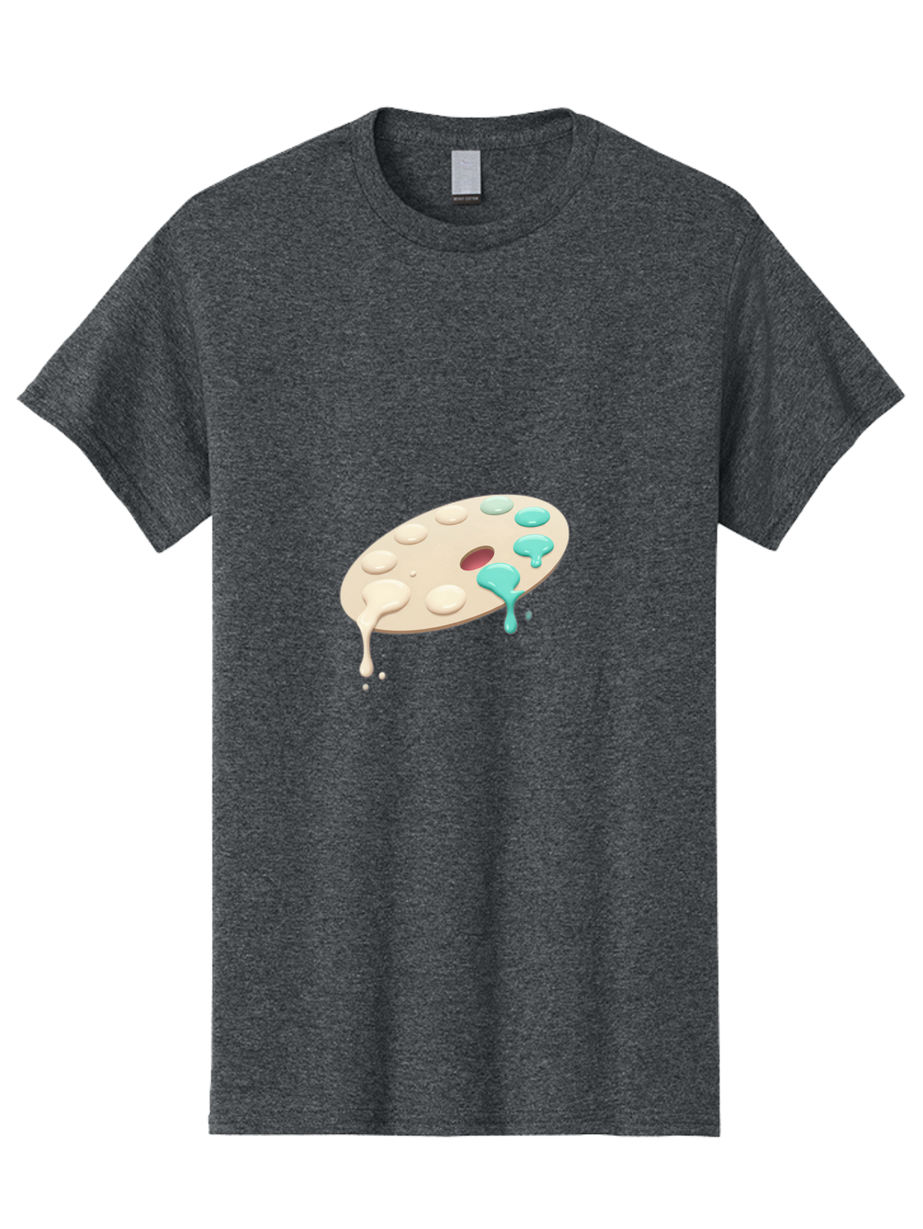 Paint-Palette-1 Men'S Graphic Tee, 100% Cotton, Comfortable Casual Summer Wear, Machine Washable, Vintage Camera, Old Camera, Antique Camera, Black Camera, Classic Photography, Photography Equipment, Nostalgic Device, Film Camera, Camera Art Baj606
