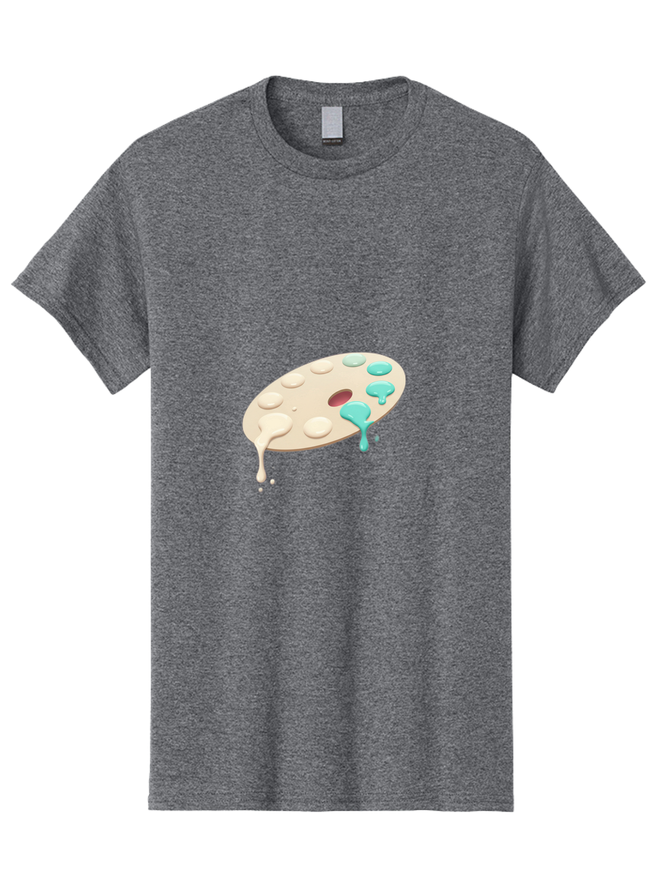 Paint-Palette-1 Men'S Graphic Tee, 100% Cotton, Comfortable Casual Summer Wear, Machine Washable, Vintage Camera, Old Camera, Antique Camera, Black Camera, Classic Photography, Photography Equipment, Nostalgic Device, Film Camera, Camera Art Baj606