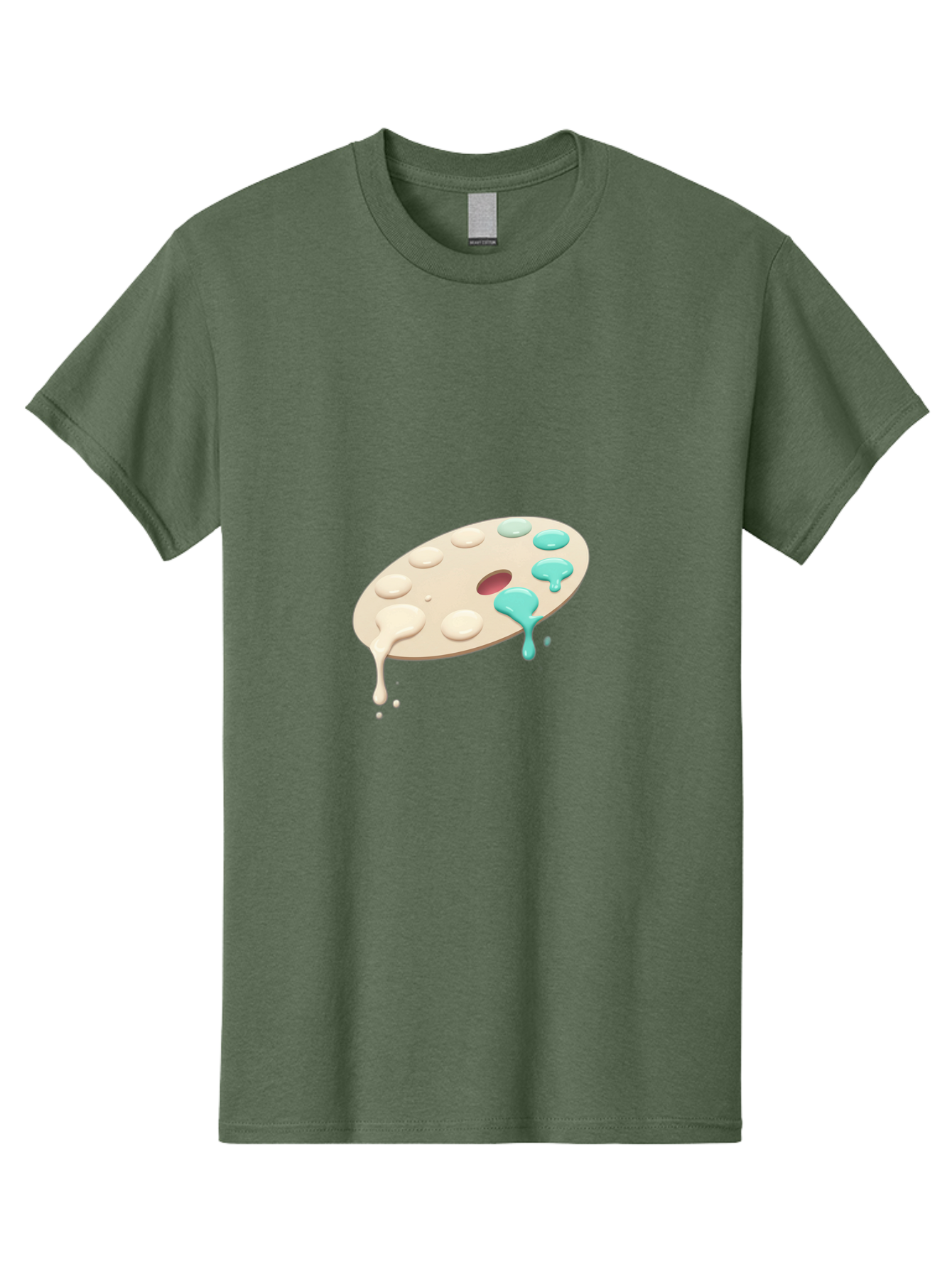 Paint-Palette-1 Men'S Graphic Tee, 100% Cotton, Comfortable Casual Summer Wear, Machine Washable, Vintage Camera, Old Camera, Antique Camera, Black Camera, Classic Photography, Photography Equipment, Nostalgic Device, Film Camera, Camera Art Baj606