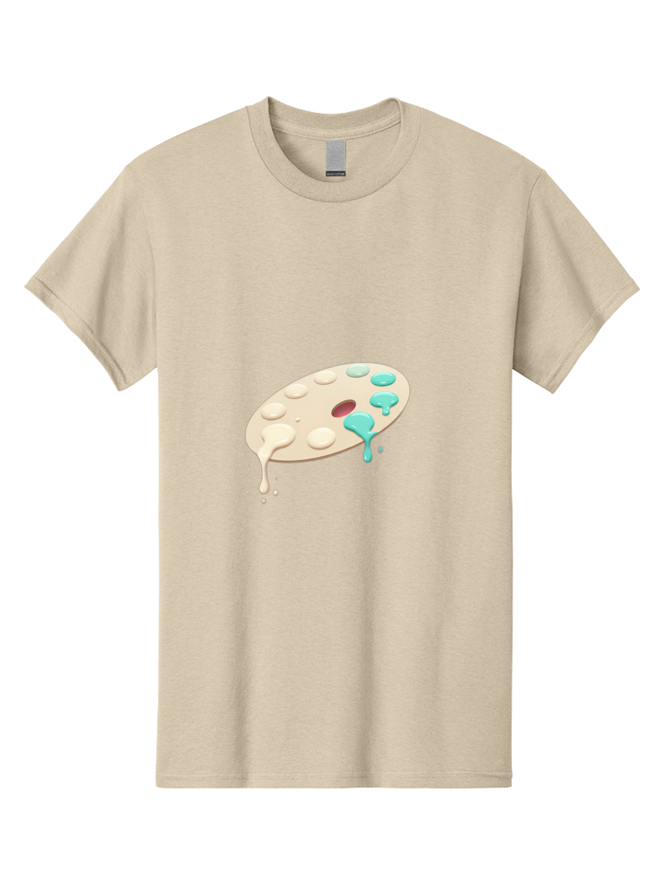 Paint-Palette-1 Men'S Graphic Tee, 100% Cotton, Comfortable Casual Summer Wear, Machine Washable, Vintage Camera, Old Camera, Antique Camera, Black Camera, Classic Photography, Photography Equipment, Nostalgic Device, Film Camera, Camera Art Baj606