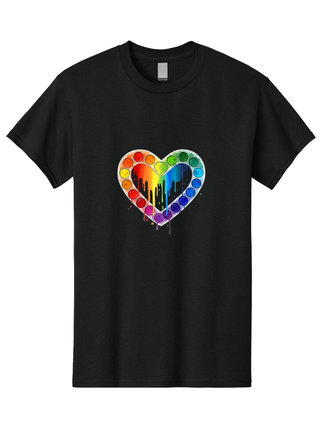 Paint-Palette-Heart Men'S Graphic Tee, 100% Cotton, Comfortable Casual Summer Wear, Machine Washable, Vintage Camera, Old Camera, Antique Camera, Black Camera, Classic Photography, Photography Equipment, Nostalgic Device, Film Camera, Baj607