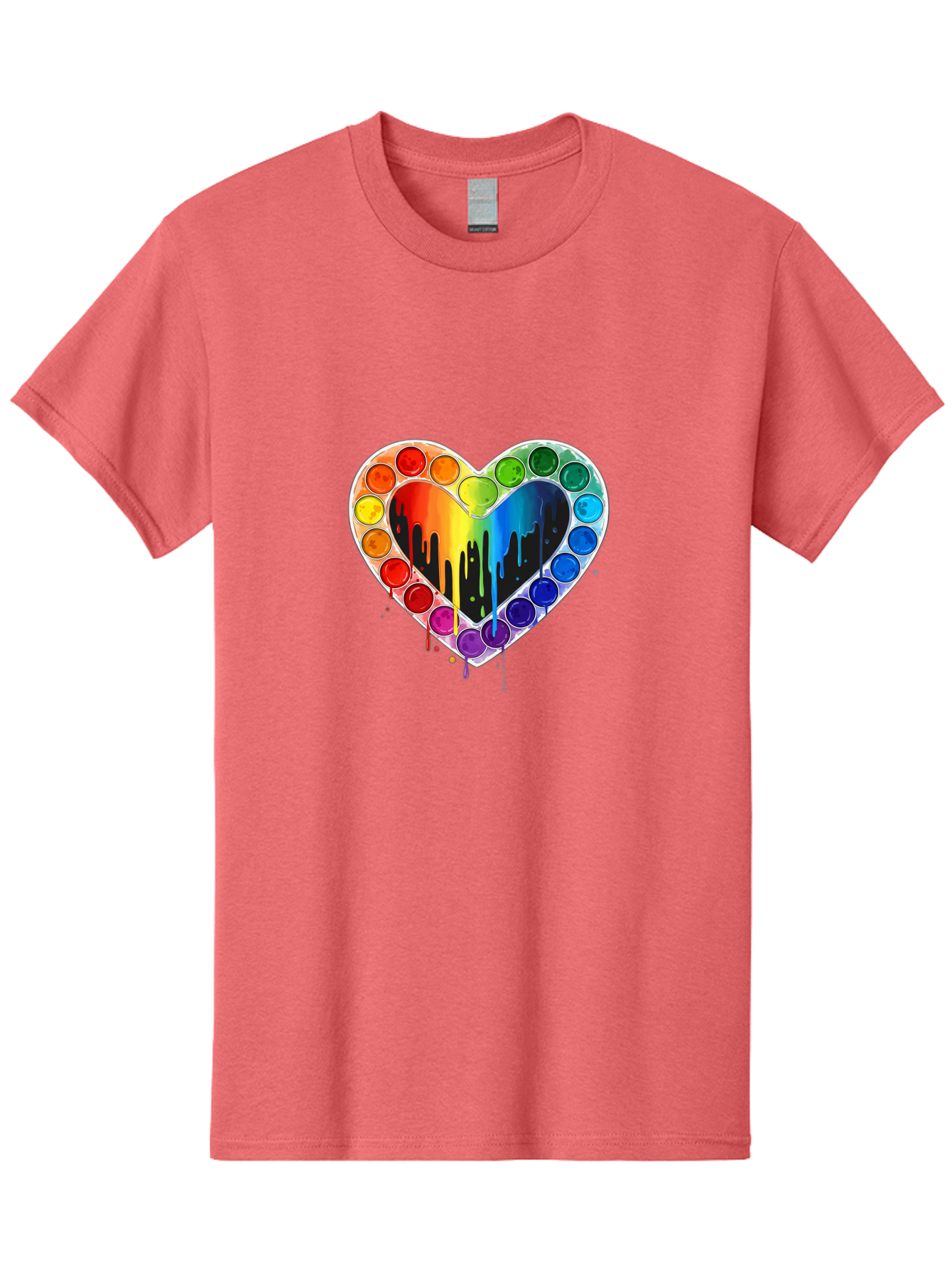 Paint-Palette-Heart Men'S Graphic Tee, 100% Cotton, Comfortable Casual Summer Wear, Machine Washable, Vintage Camera, Old Camera, Antique Camera, Black Camera, Classic Photography, Photography Equipment, Nostalgic Device, Film Camera, Baj607
