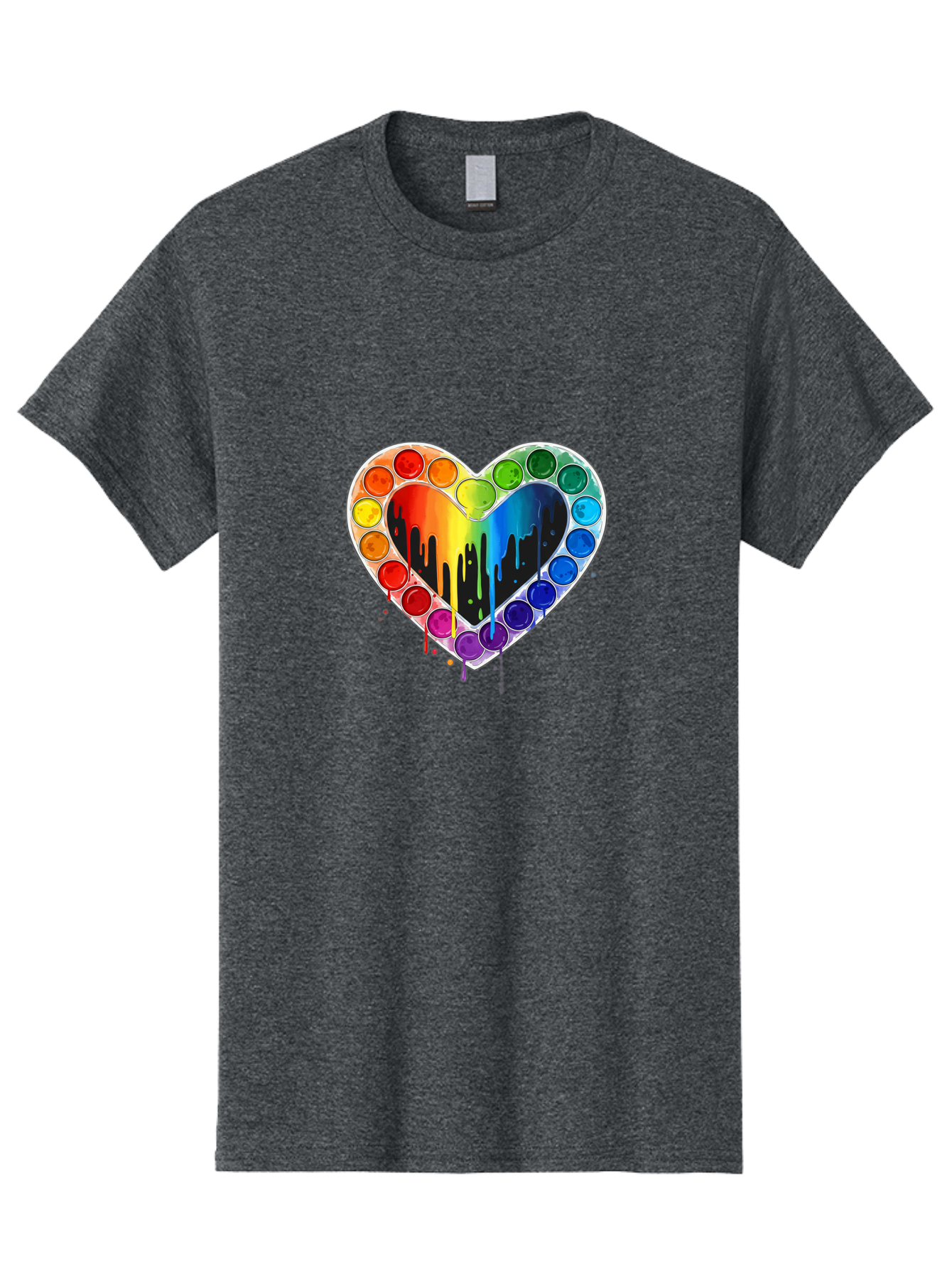 Paint-Palette-Heart Men'S Graphic Tee, 100% Cotton, Comfortable Casual Summer Wear, Machine Washable, Vintage Camera, Old Camera, Antique Camera, Black Camera, Classic Photography, Photography Equipment, Nostalgic Device, Film Camera, Baj607