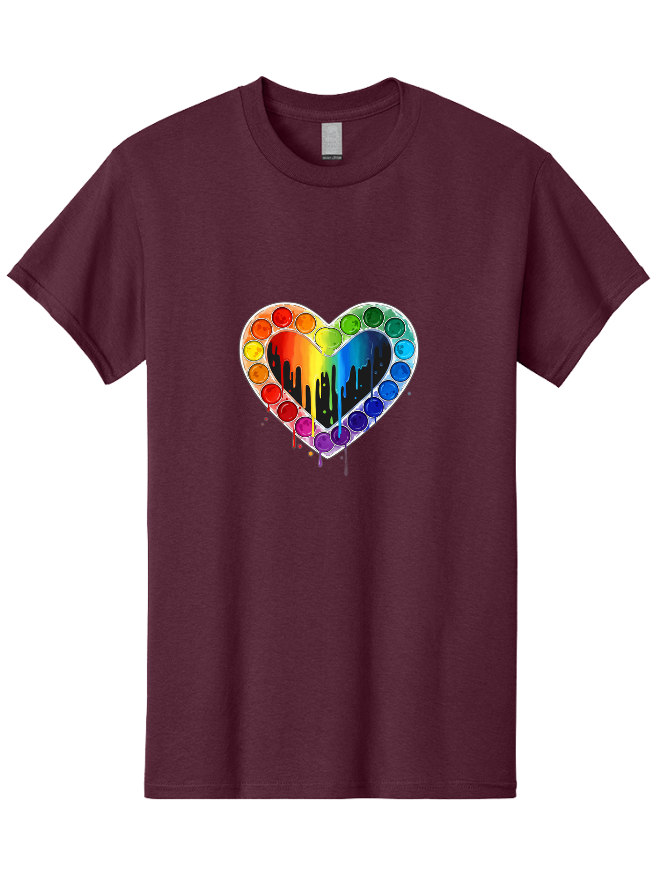 Paint-Palette-Heart Men'S Graphic Tee, 100% Cotton, Comfortable Casual Summer Wear, Machine Washable, Vintage Camera, Old Camera, Antique Camera, Black Camera, Classic Photography, Photography Equipment, Nostalgic Device, Film Camera, Baj607