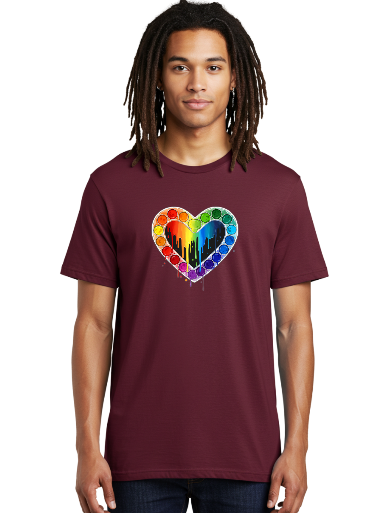 Paint-Palette-Heart Men'S Graphic Tee, 100% Cotton, Comfortable Casual Summer Wear, Machine Washable, Vintage Camera, Old Camera, Antique Camera, Black Camera, Classic Photography, Photography Equipment, Nostalgic Device, Film Camera, Baj607