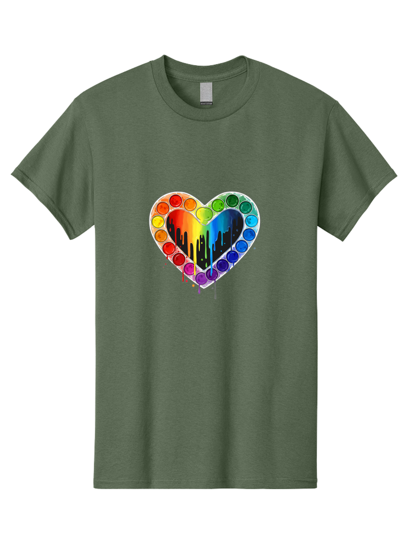 Paint-Palette-Heart Men'S Graphic Tee, 100% Cotton, Comfortable Casual Summer Wear, Machine Washable, Vintage Camera, Old Camera, Antique Camera, Black Camera, Classic Photography, Photography Equipment, Nostalgic Device, Film Camera, Baj607