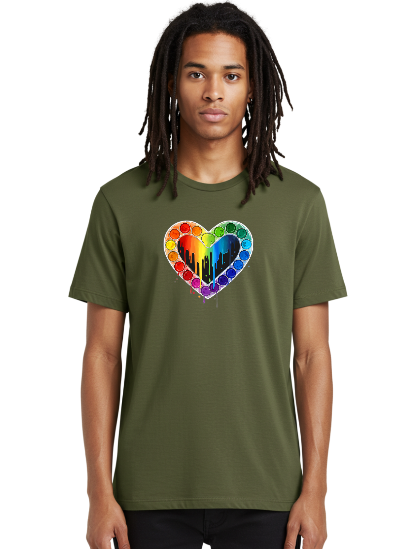 Paint-Palette-Heart Men'S Graphic Tee, 100% Cotton, Comfortable Casual Summer Wear, Machine Washable, Vintage Camera, Old Camera, Antique Camera, Black Camera, Classic Photography, Photography Equipment, Nostalgic Device, Film Camera, Baj607
