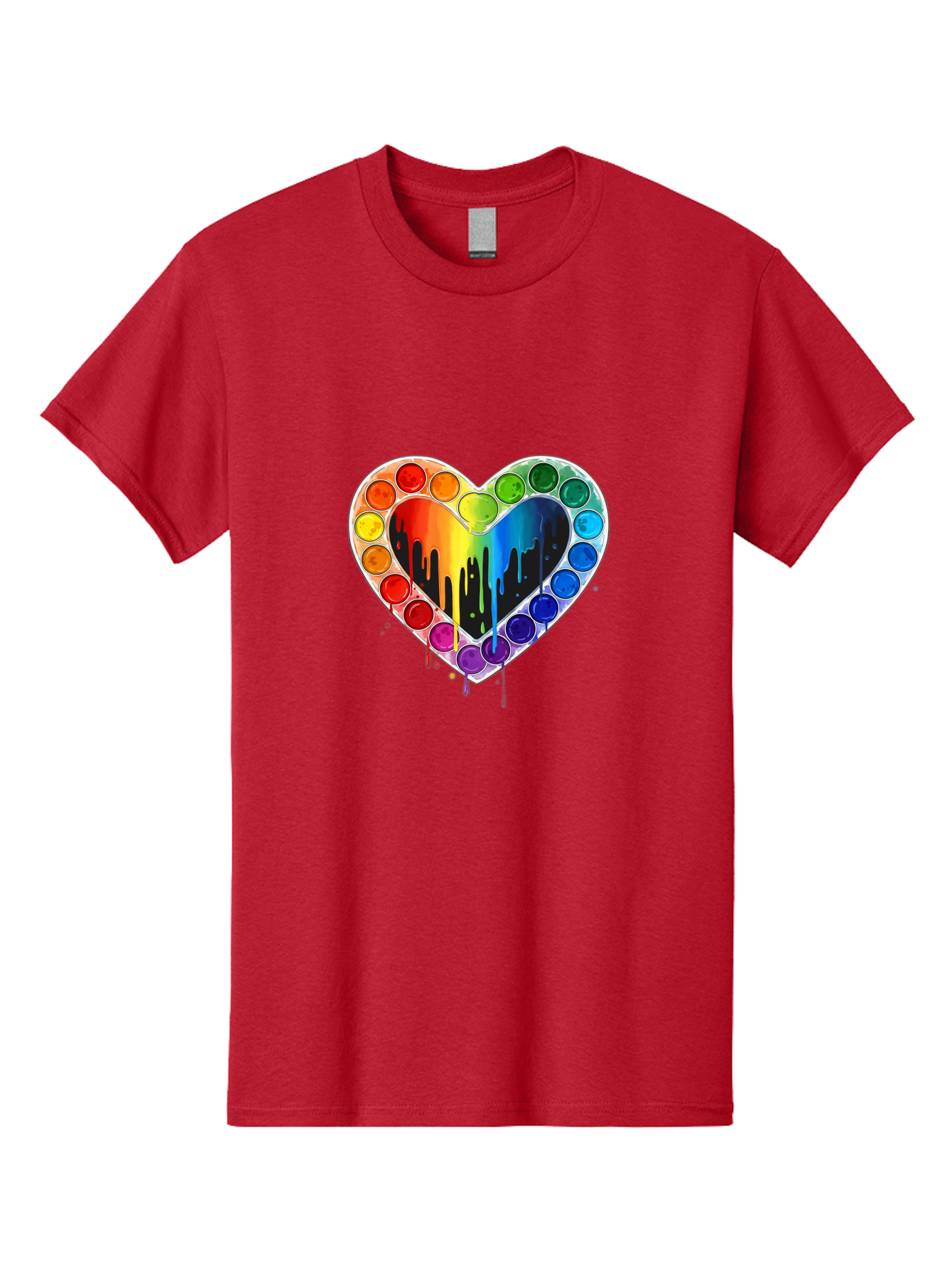 Paint-Palette-Heart Men'S Graphic Tee, 100% Cotton, Comfortable Casual Summer Wear, Machine Washable, Vintage Camera, Old Camera, Antique Camera, Black Camera, Classic Photography, Photography Equipment, Nostalgic Device, Film Camera, Baj607