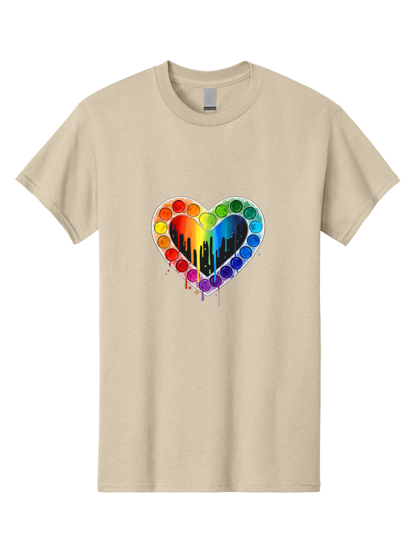 Paint-Palette-Heart Men'S Graphic Tee, 100% Cotton, Comfortable Casual Summer Wear, Machine Washable, Vintage Camera, Old Camera, Antique Camera, Black Camera, Classic Photography, Photography Equipment, Nostalgic Device, Film Camera, Baj607