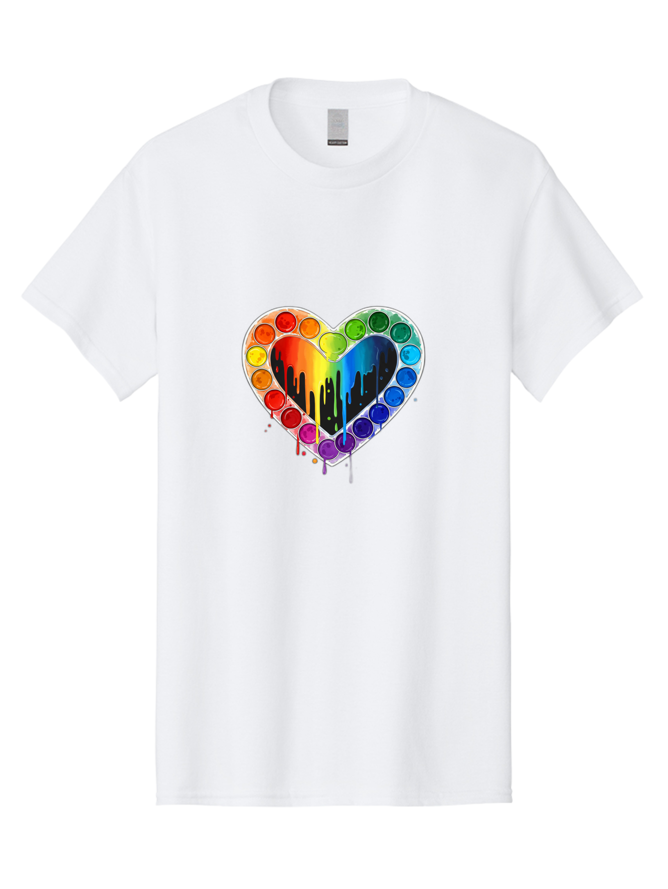 Paint-Palette-Heart Men'S Graphic Tee, 100% Cotton, Comfortable Casual Summer Wear, Machine Washable, Vintage Camera, Old Camera, Antique Camera, Black Camera, Classic Photography, Photography Equipment, Nostalgic Device, Film Camera, Baj607