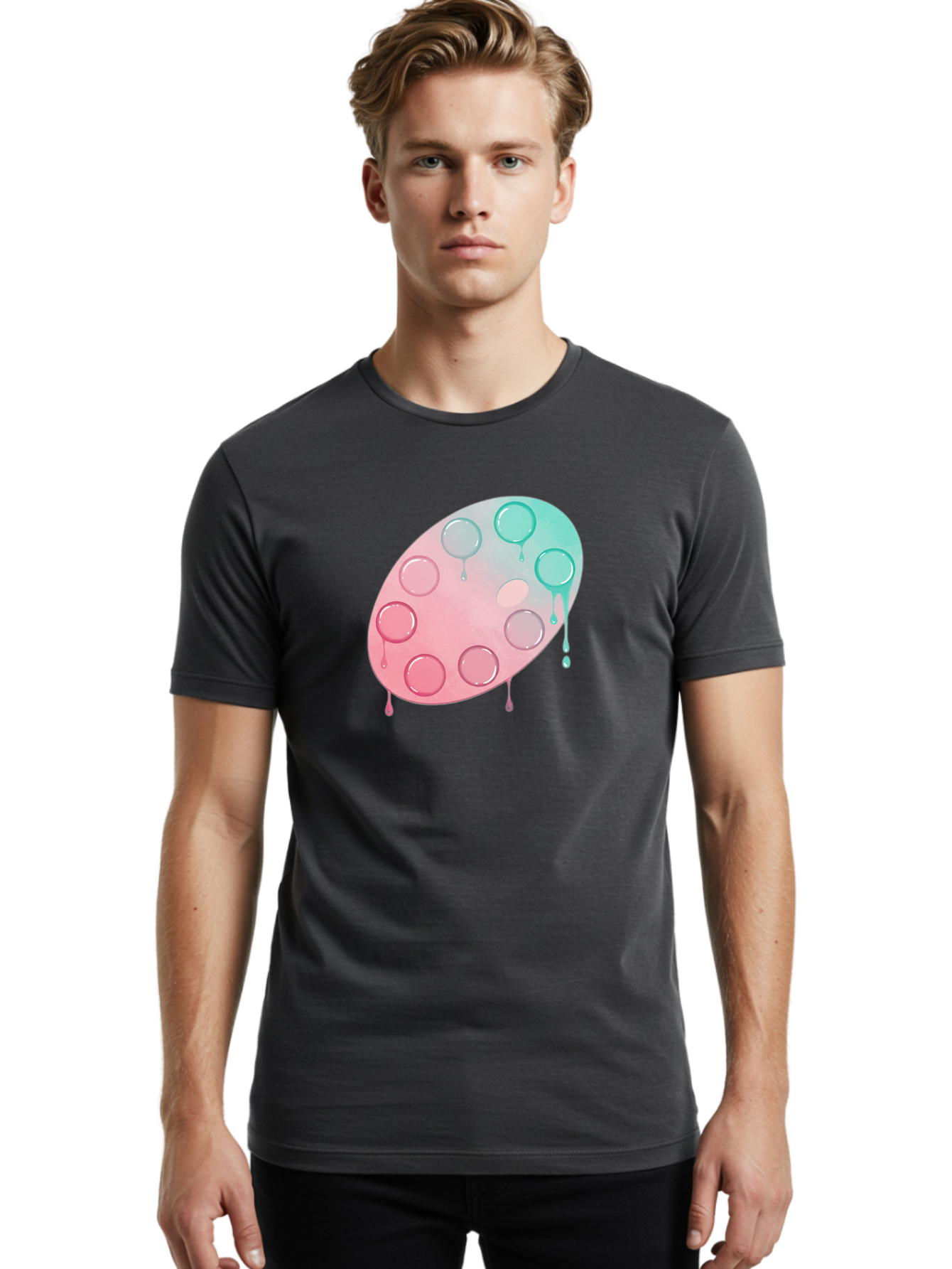 Paint-Palette Men'S Graphic Tee, 100% Cotton, Comfortable Casual Summer Wear, Machine Washable, Vintage Camera, Old Camera, Antique Camera, Black Camera, Classic Photography, Photography Equipment, Nostalgic Device, Film Camera, Camera Art Baj608