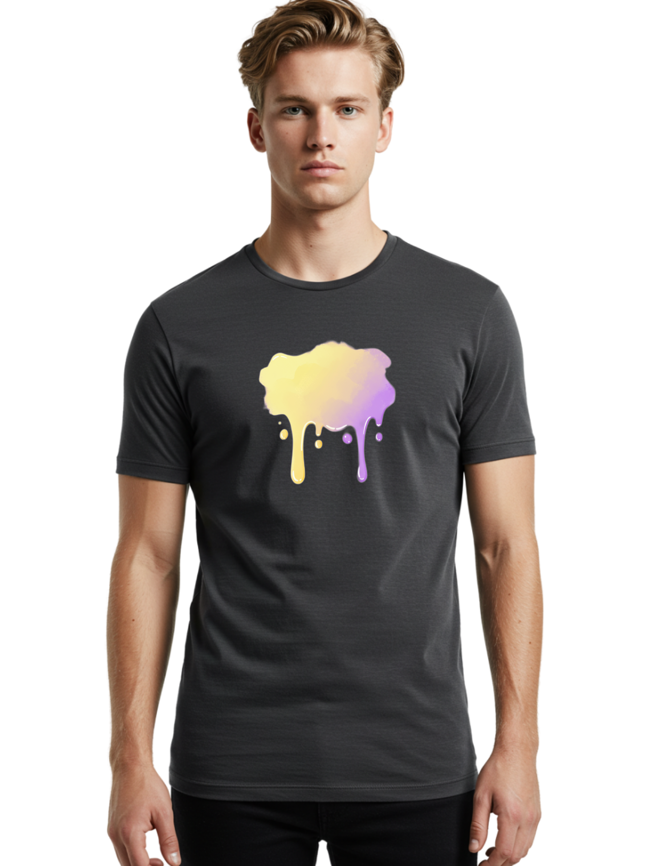 Paint-Splatter Men'S Graphic Tee, 100% Cotton, Comfortable Casual Summer Wear, Machine Washable, Vintage Camera, Old Camera, Antique Camera, Black Camera, Classic Photography, Photography Equipment, Nostalgic Device, Film Camera, Camera Art Baj609