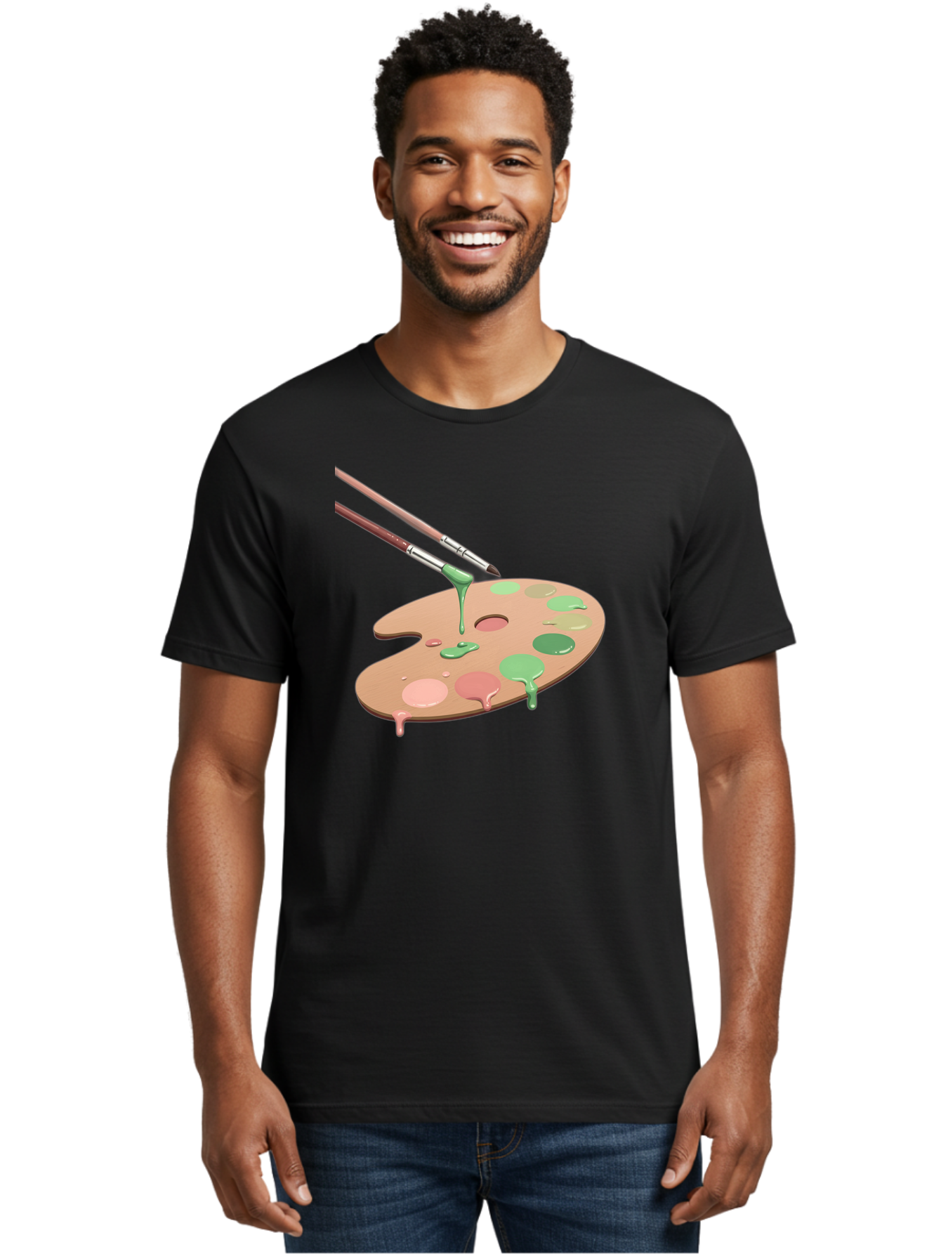 Paintbrushes-And-Palette Men'S Graphic Tee, 100% Cotton, Comfortable Casual Summer Wear, Machine Washable, Vintage Camera, Old Camera, Antique Camera, Black Camera, Classic Photography, Photography Equipment, Nostalgic Device, Film Camera, Baj610
