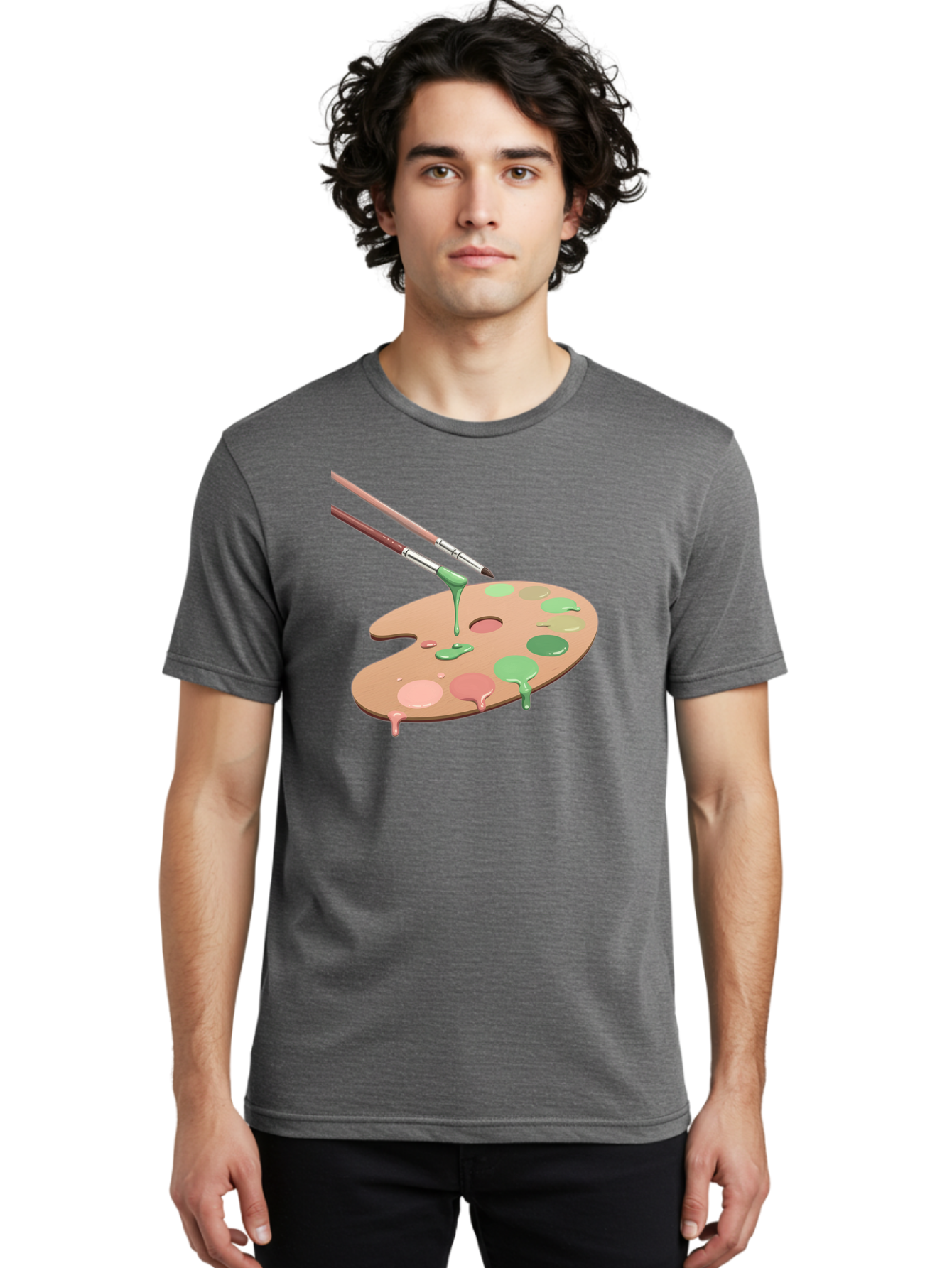 Paintbrushes-And-Palette Men'S Graphic Tee, 100% Cotton, Comfortable Casual Summer Wear, Machine Washable, Vintage Camera, Old Camera, Antique Camera, Black Camera, Classic Photography, Photography Equipment, Nostalgic Device, Film Camera, Baj610