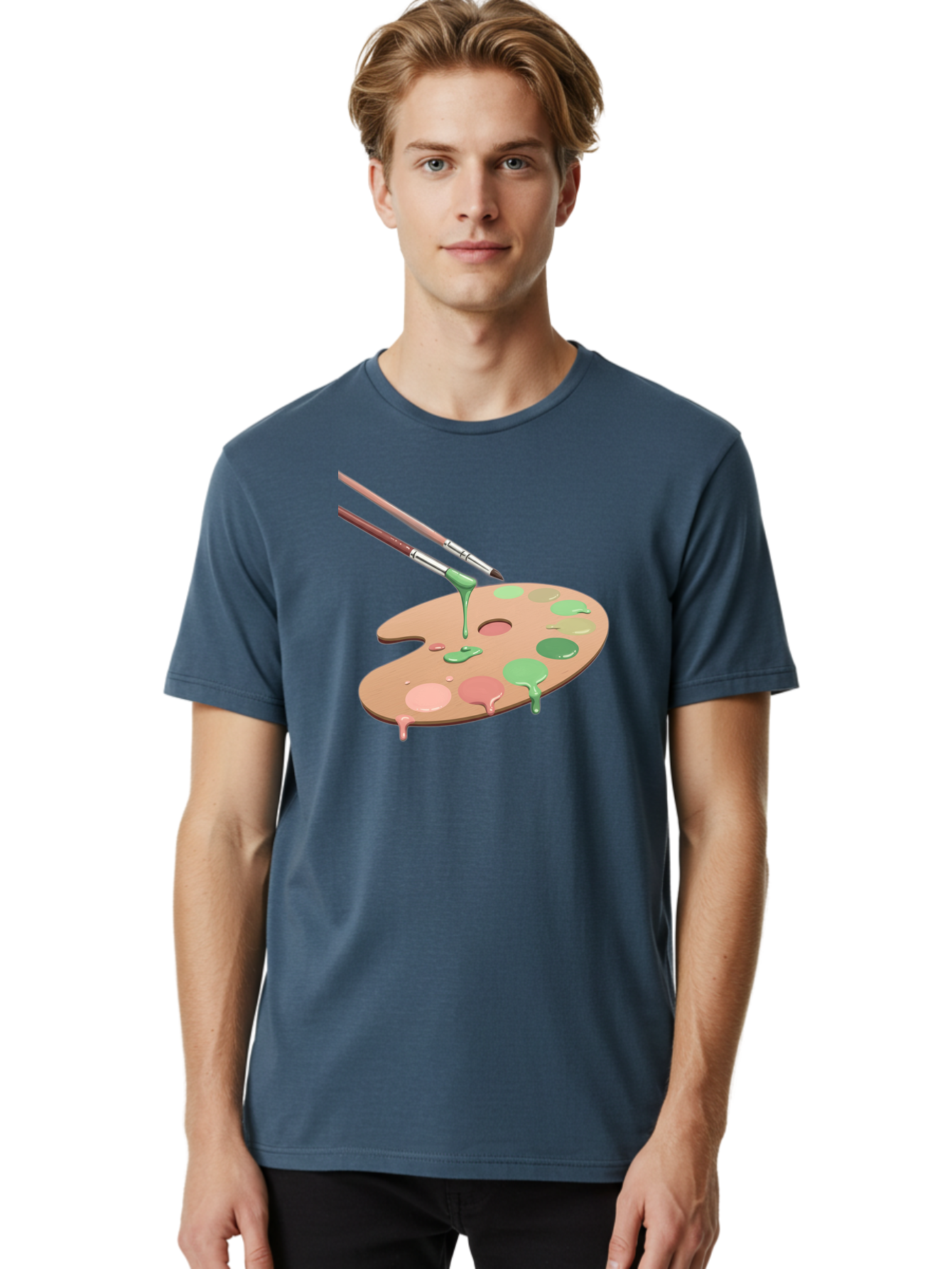 Paintbrushes-And-Palette Men'S Graphic Tee, 100% Cotton, Comfortable Casual Summer Wear, Machine Washable, Vintage Camera, Old Camera, Antique Camera, Black Camera, Classic Photography, Photography Equipment, Nostalgic Device, Film Camera, Baj610