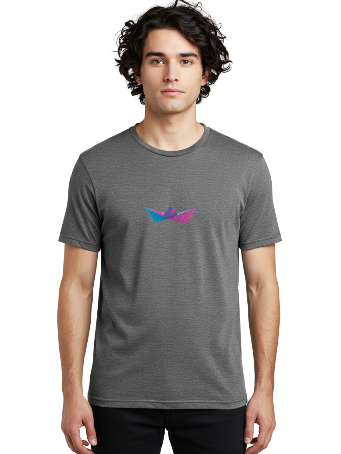 Paper-Boat-1 Men'S Graphic Tee, 100% Cotton, Comfortable Casual Summer Wear, Machine Washable, Vintage Camera, Old Camera, Antique Camera, Black Camera, Classic Photography, Photography Equipment, Nostalgic Device, Film Camera, Camera Art Baj612