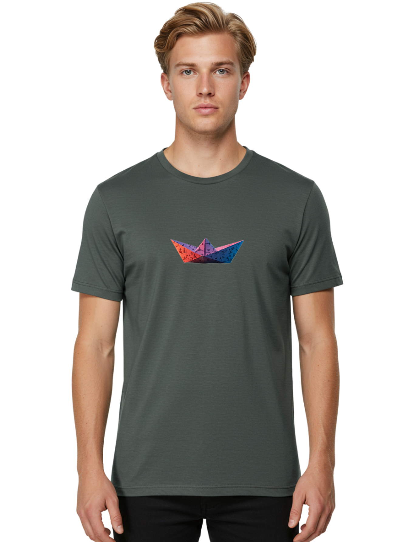 Paper-Boat Men'S Graphic Tee, 100% Cotton, Comfortable Casual Summer Wear, Machine Washable, Vintage Camera, Old Camera, Antique Camera, Black Camera, Classic Photography, Photography Equipment, Nostalgic Device, Film Camera, Camera Art Baj613