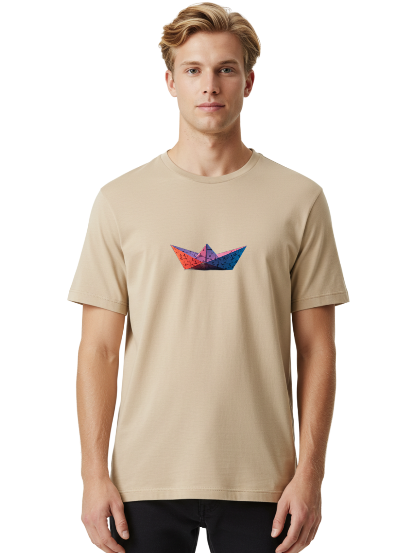 Paper-Boat Men'S Graphic Tee, 100% Cotton, Comfortable Casual Summer Wear, Machine Washable, Vintage Camera, Old Camera, Antique Camera, Black Camera, Classic Photography, Photography Equipment, Nostalgic Device, Film Camera, Camera Art Baj613