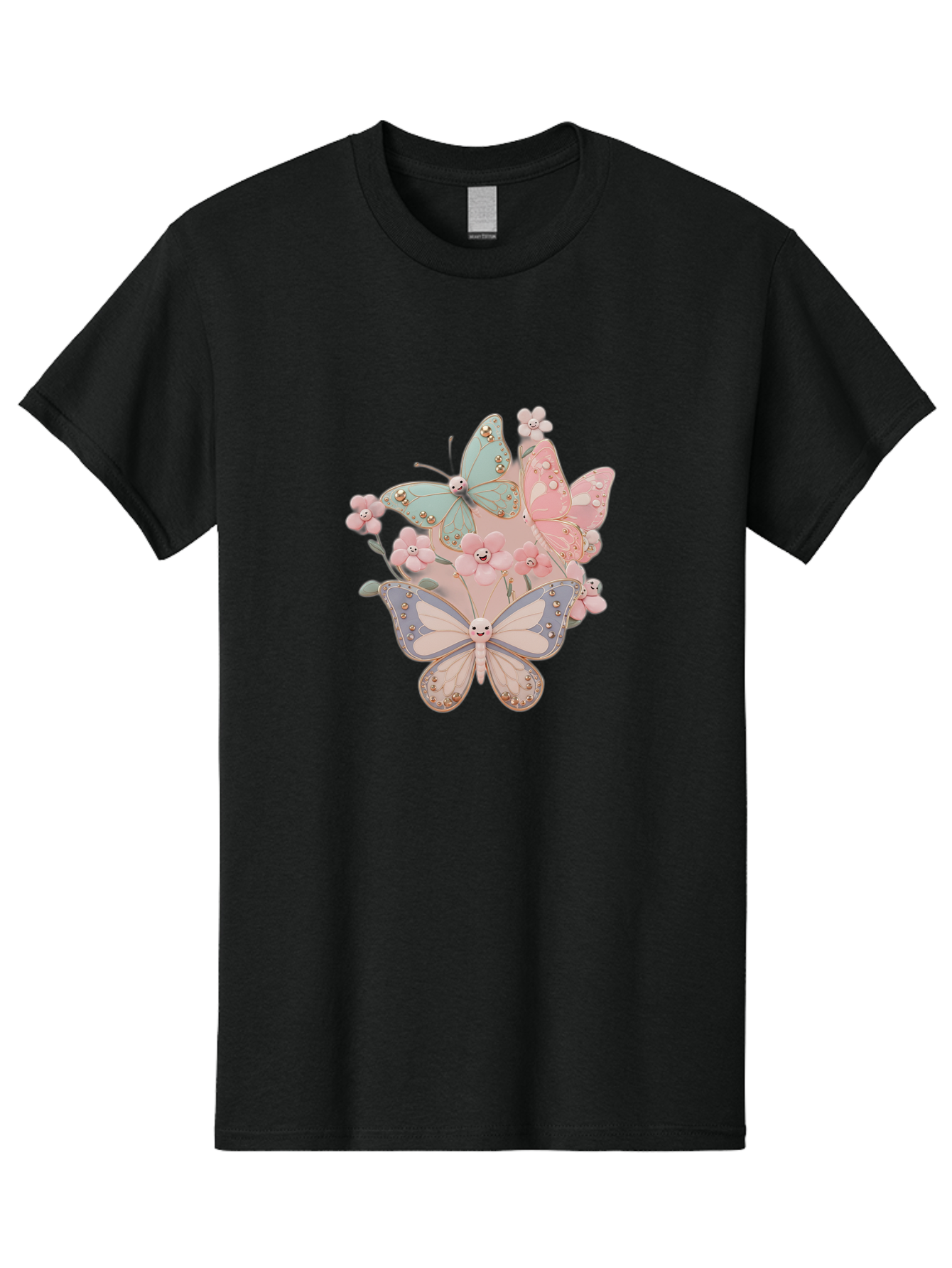 Pastel-Butterflies Men'S Graphic Tee, 100% Cotton, Comfortable Casual Summer Wear, Machine Washable, Vintage Camera, Old Camera, Antique Camera, Black Camera, Classic Photography, Photography Equipment, Nostalgic Device, Film Camera, Baj614