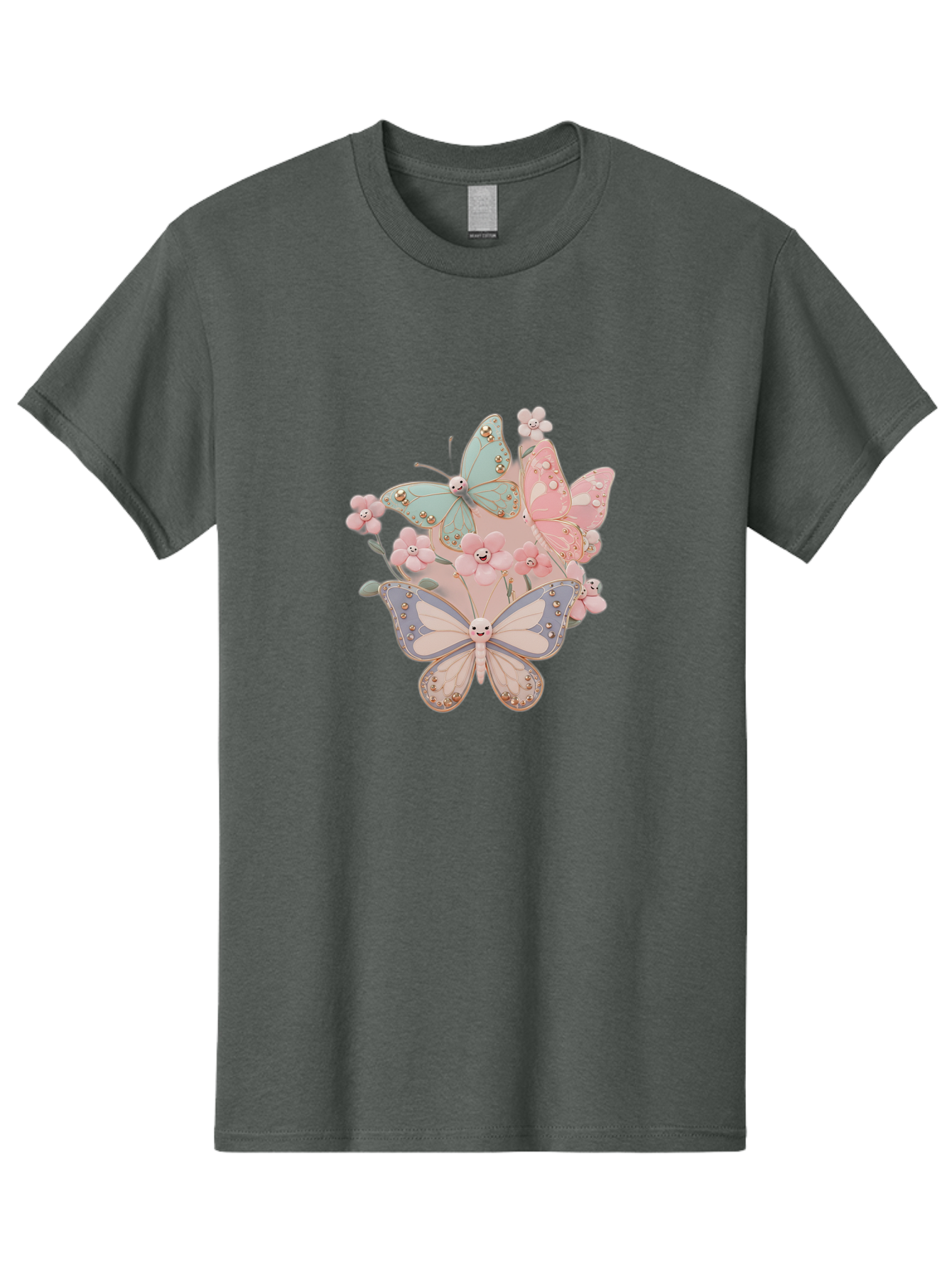 Pastel-Butterflies Men'S Graphic Tee, 100% Cotton, Comfortable Casual Summer Wear, Machine Washable, Vintage Camera, Old Camera, Antique Camera, Black Camera, Classic Photography, Photography Equipment, Nostalgic Device, Film Camera, Baj614