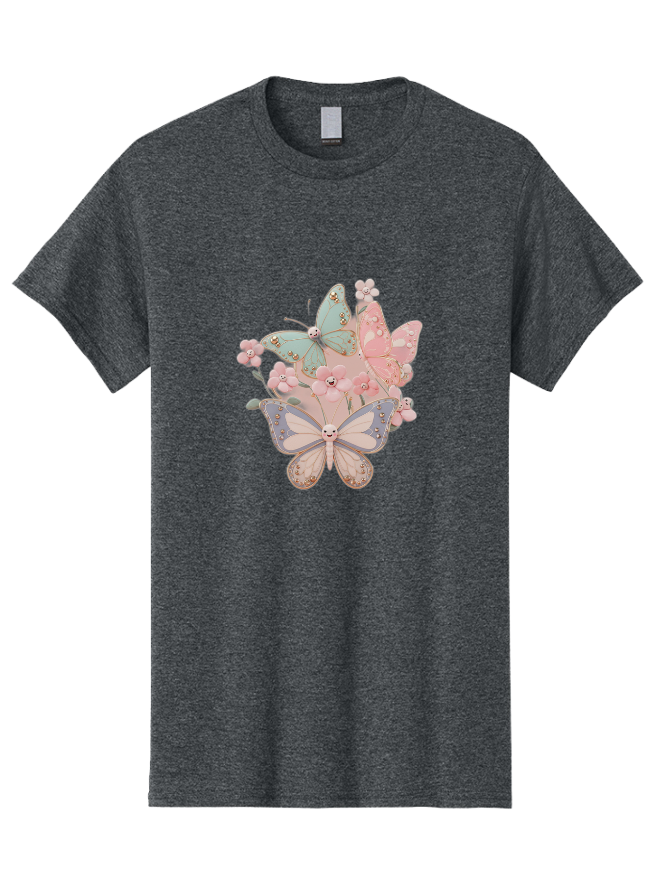 Pastel-Butterflies Men'S Graphic Tee, 100% Cotton, Comfortable Casual Summer Wear, Machine Washable, Vintage Camera, Old Camera, Antique Camera, Black Camera, Classic Photography, Photography Equipment, Nostalgic Device, Film Camera, Baj614
