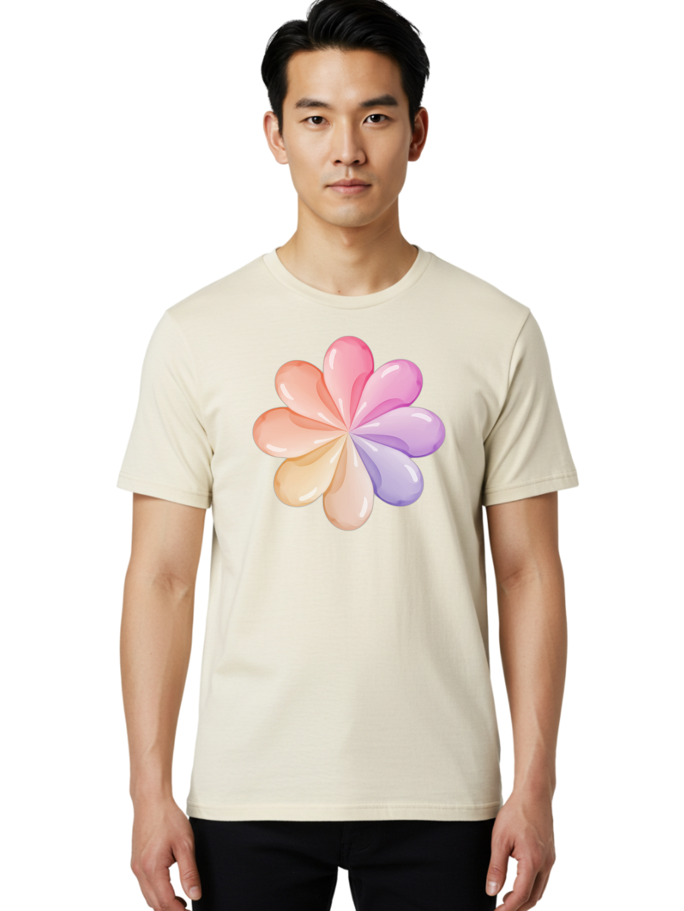 Pastel-Flower-1 Men'S Graphic Tee, 100% Cotton, Comfortable Casual Summer Wear, Machine Washable, Vintage Camera, Old Camera, Antique Camera, Black Camera, Classic Photography, Photography Equipment, Nostalgic Device, Film Camera, Camera Art Baj617