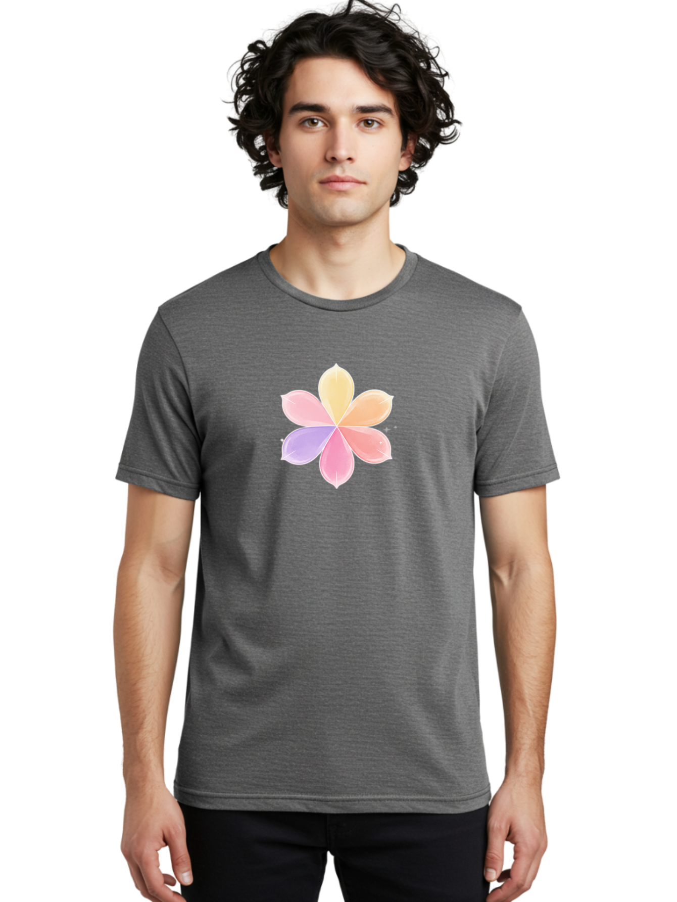 Pastel-Flower Men'S Graphic Tee, 100% Cotton, Comfortable Casual Summer Wear, Machine Washable, Vintage Camera, Old Camera, Antique Camera, Black Camera, Classic Photography, Photography Equipment, Nostalgic Device, Film Camera, Camera Art Baj618