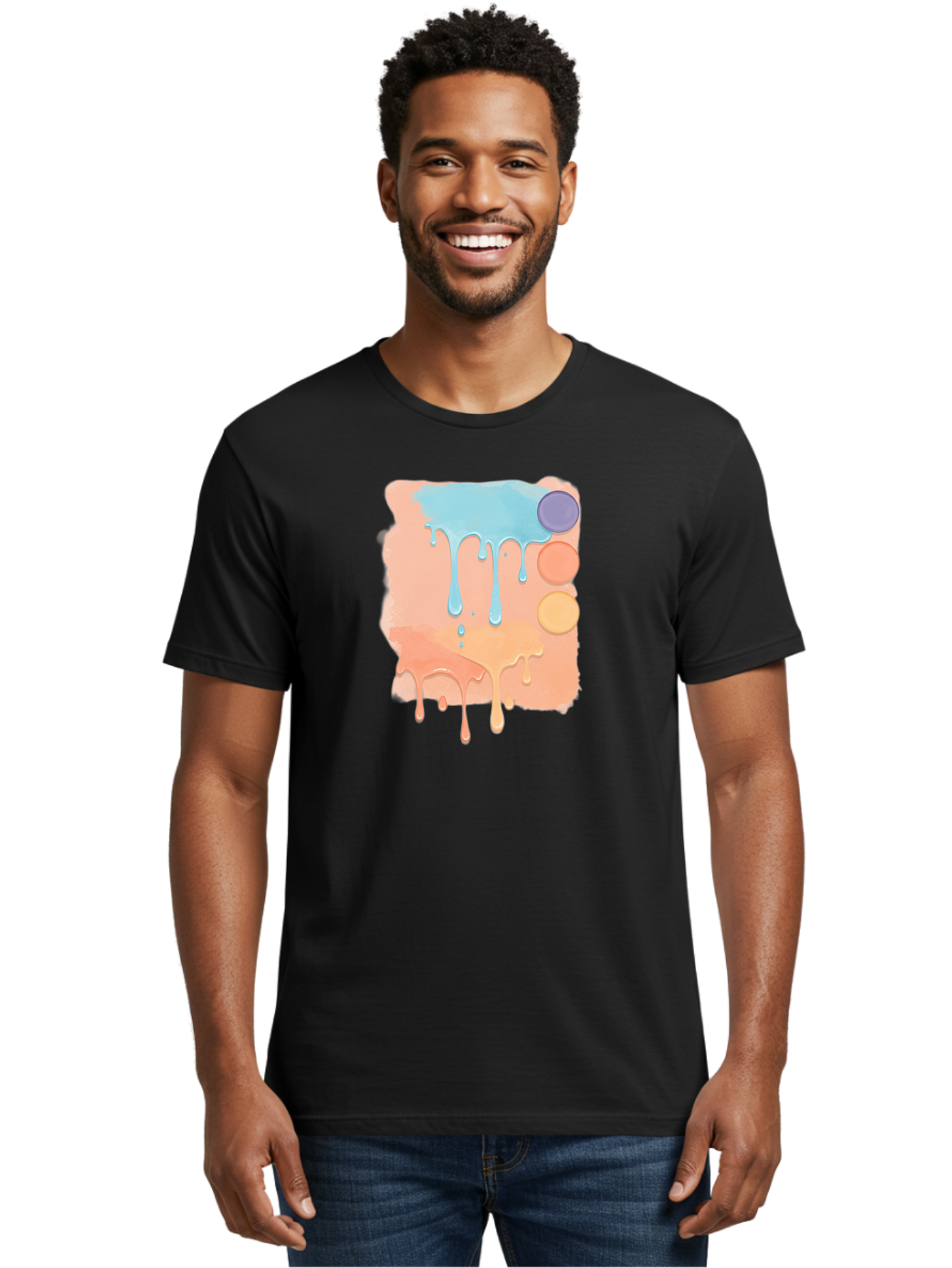 Pastel-Paint-Splash Men'S Graphic Tee, 100% Cotton, Comfortable Casual Summer Wear, Machine Washable, Vintage Camera, Old Camera, Antique Camera, Black Camera, Classic Photography, Photography Equipment, Nostalgic Device, Film Camera, Baj619