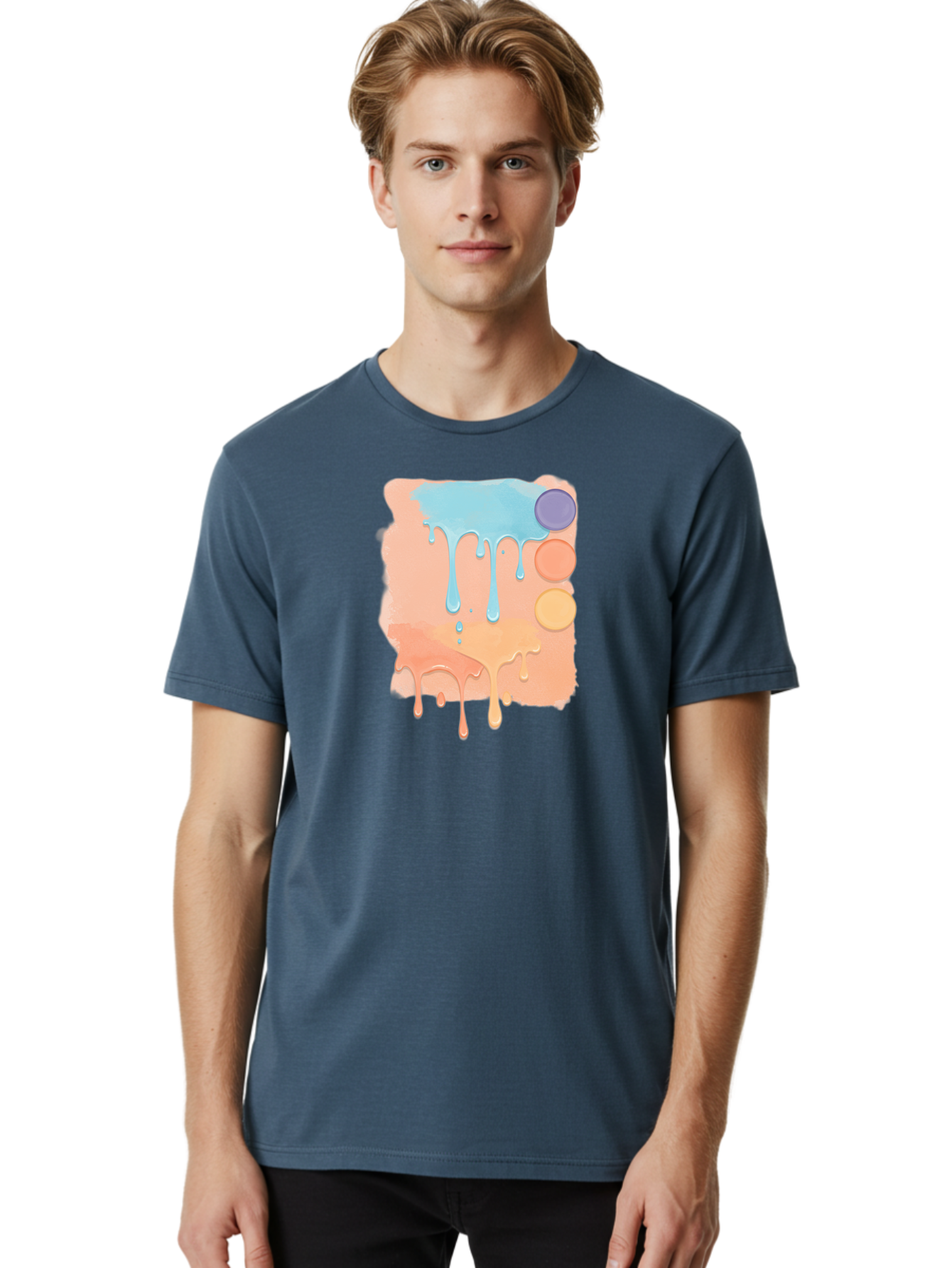 Pastel-Paint-Splash Men'S Graphic Tee, 100% Cotton, Comfortable Casual Summer Wear, Machine Washable, Vintage Camera, Old Camera, Antique Camera, Black Camera, Classic Photography, Photography Equipment, Nostalgic Device, Film Camera, Baj619